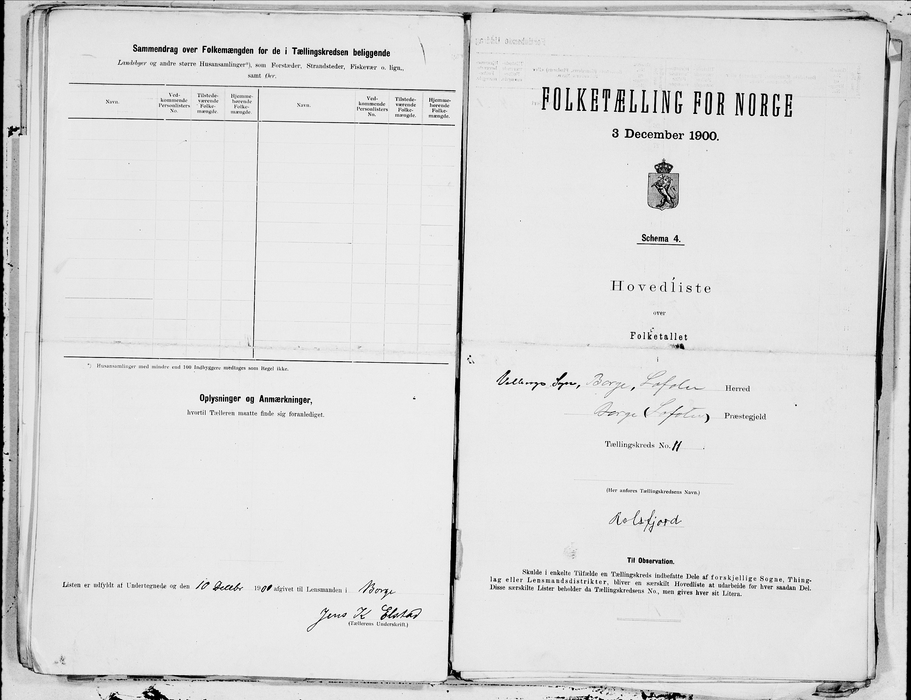 SAT, 1900 census for Borge, 1900, p. 22