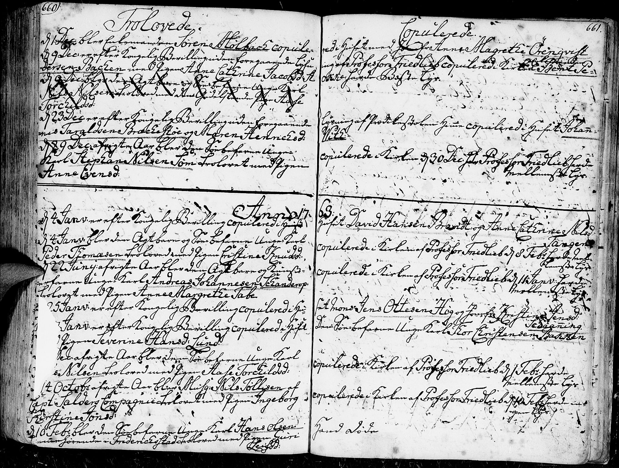 Kristiansand domprosti, SAK/1112-0006/F/Fa/L0001: Parish register (official) no. A 1, 1734-1793, p. 660-661