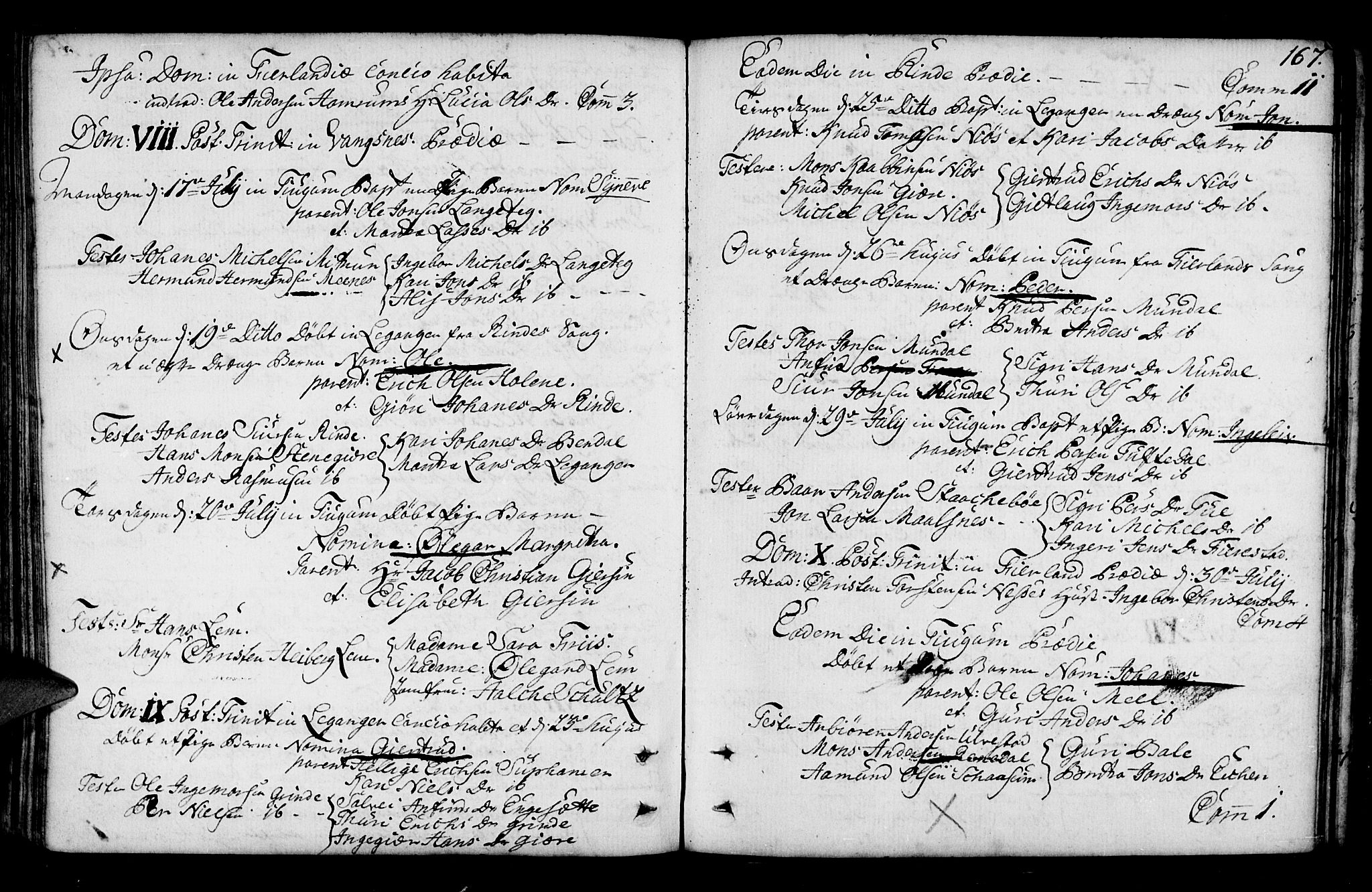 Leikanger sokneprestembete, SAB/A-81001: Parish register (official) no. A 3, 1756-1770, p. 167
