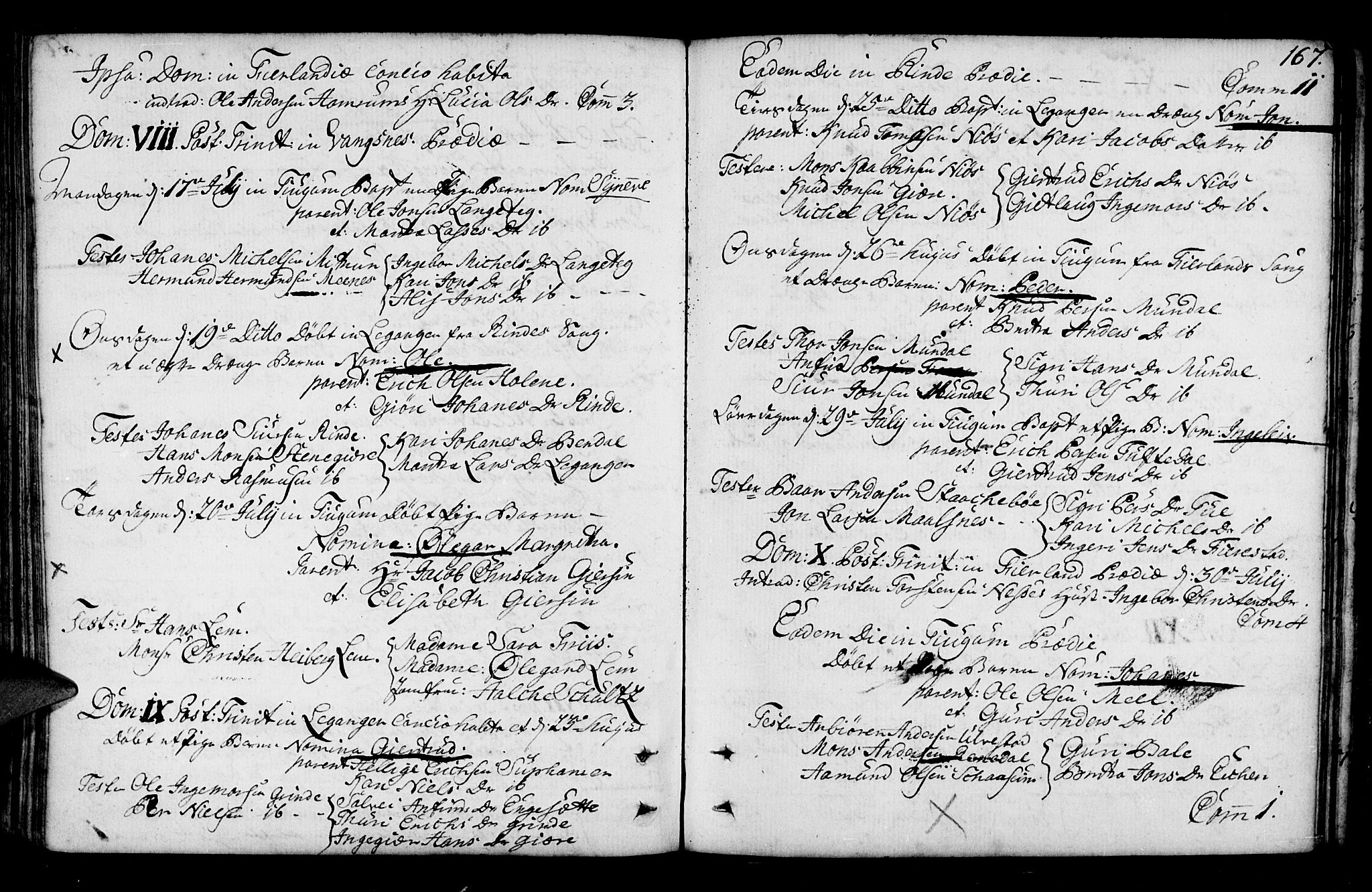 Leikanger sokneprestembete, AV/SAB-A-81001/H/Haa/Haaa/L0003: Parish register (official) no. A 3, 1756-1770, p. 167