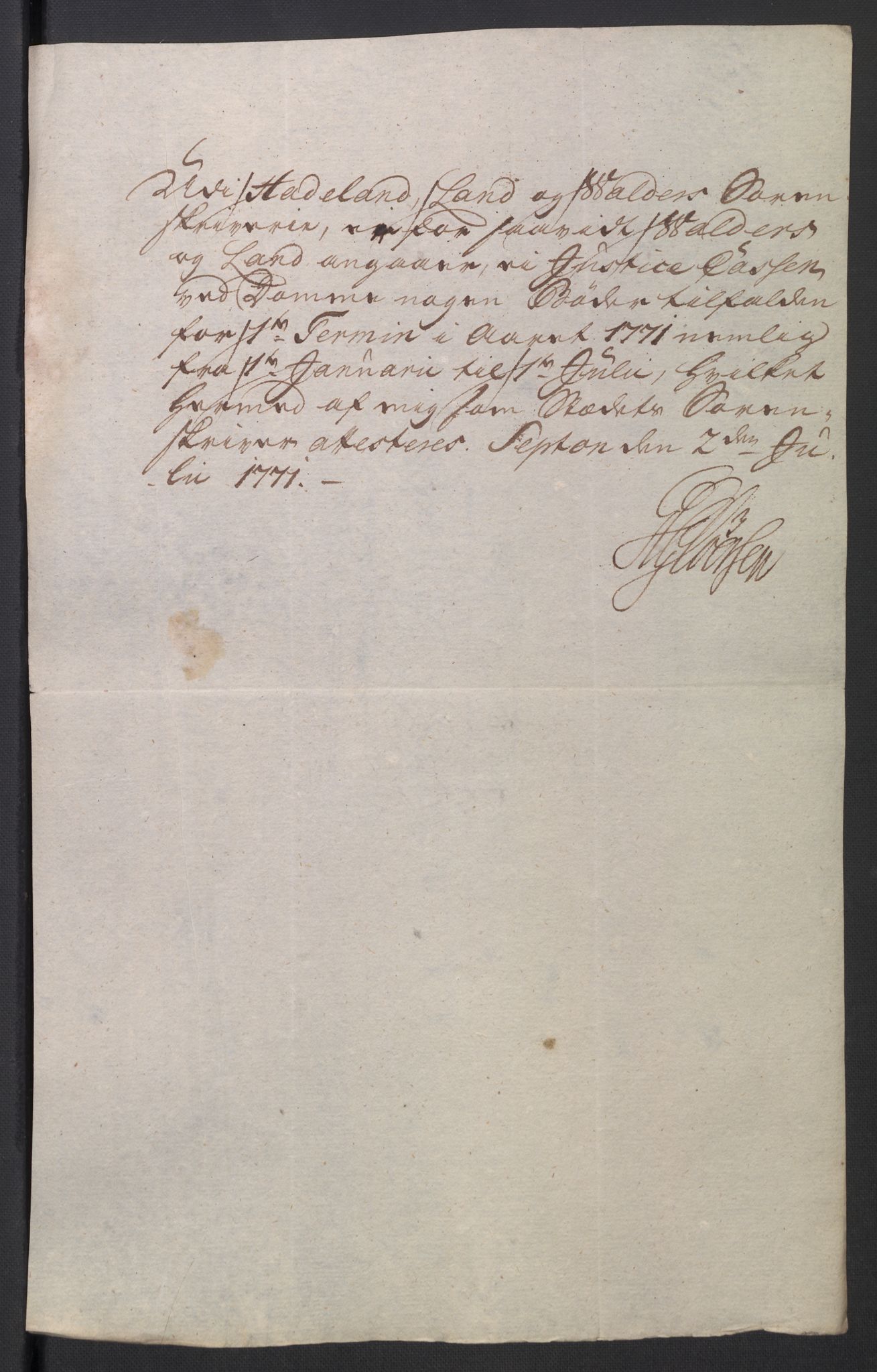 Rentekammeret inntil 1814, Reviderte regnskaper, Mindre regnskaper, AV/RA-EA-4068/Rb/L0014: Opplands amt, 1771-1779, p. 198