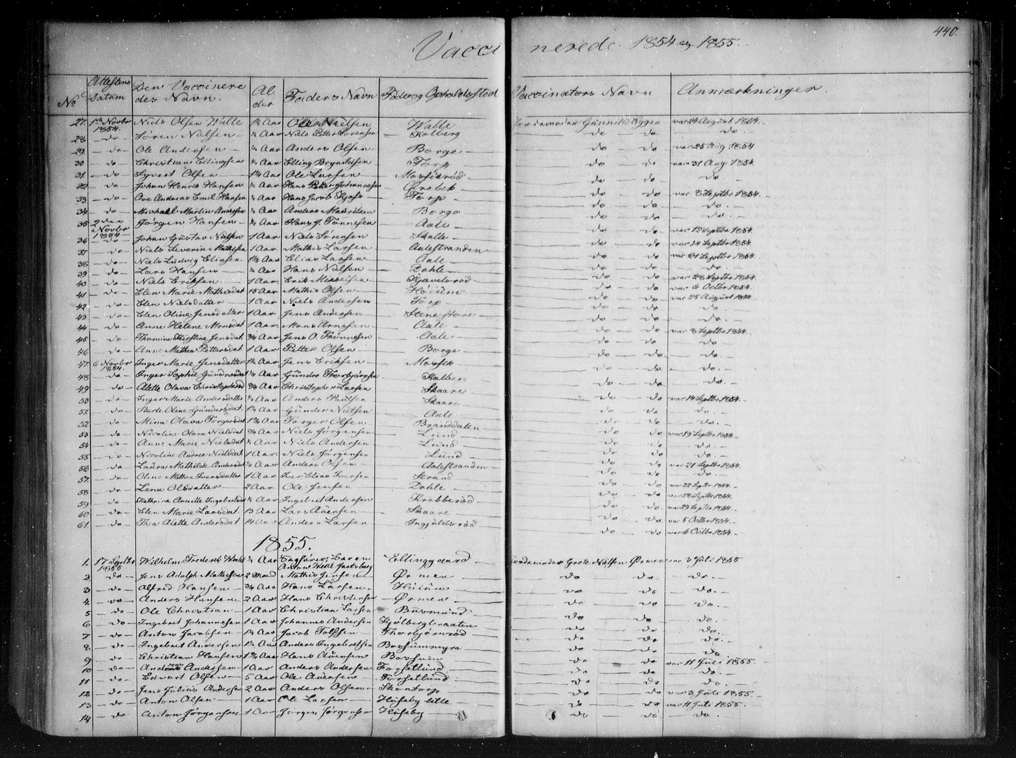 Onsøy prestekontor Kirkebøker, AV/SAO-A-10914/F/Fa/L0003: Parish register (official) no. I 3, 1841-1860, p. 440