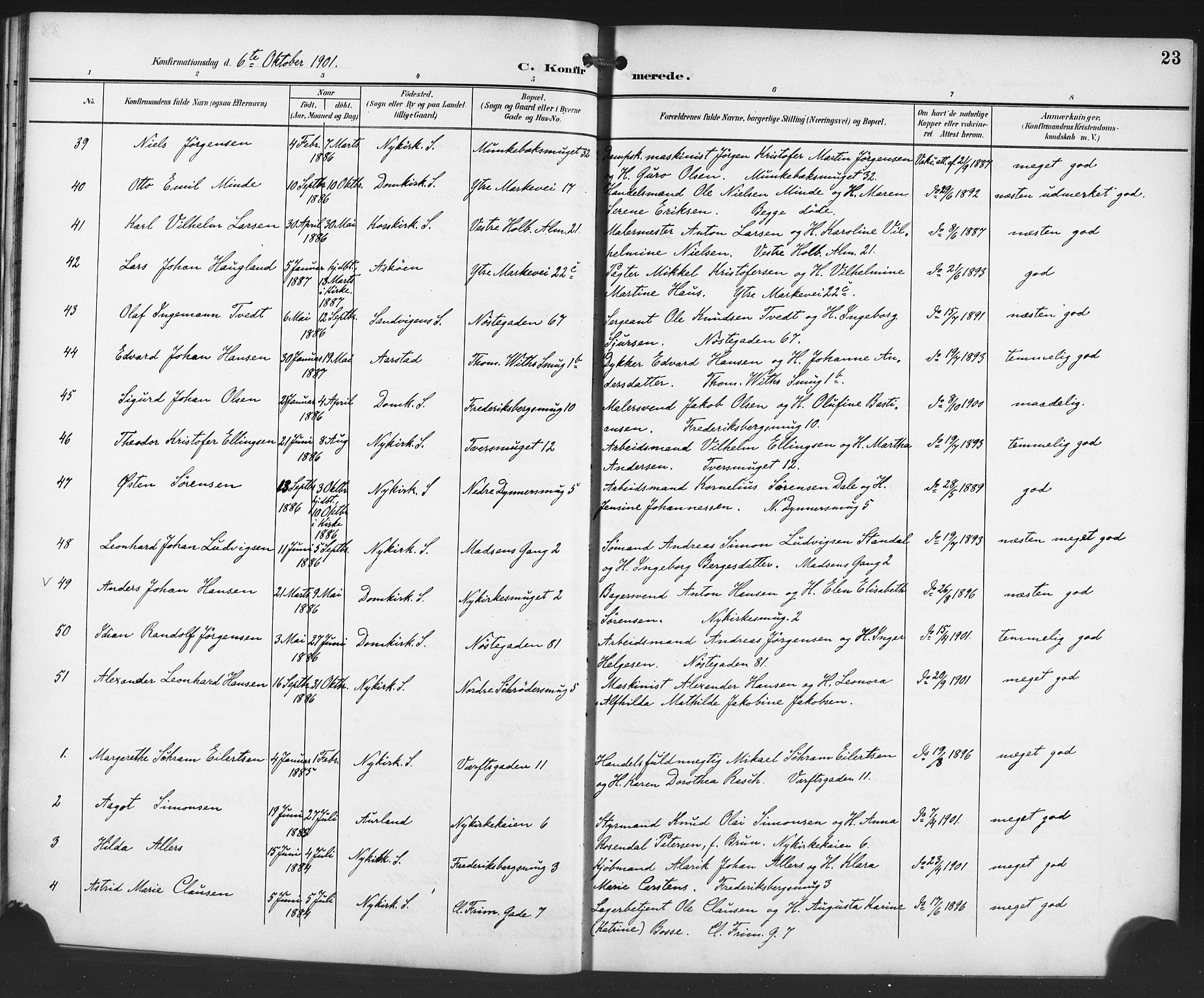 Nykirken Sokneprestembete, AV/SAB-A-77101/H/Haa/L0064: Curate's parish register no. A 1, 1899-1918, p. 23