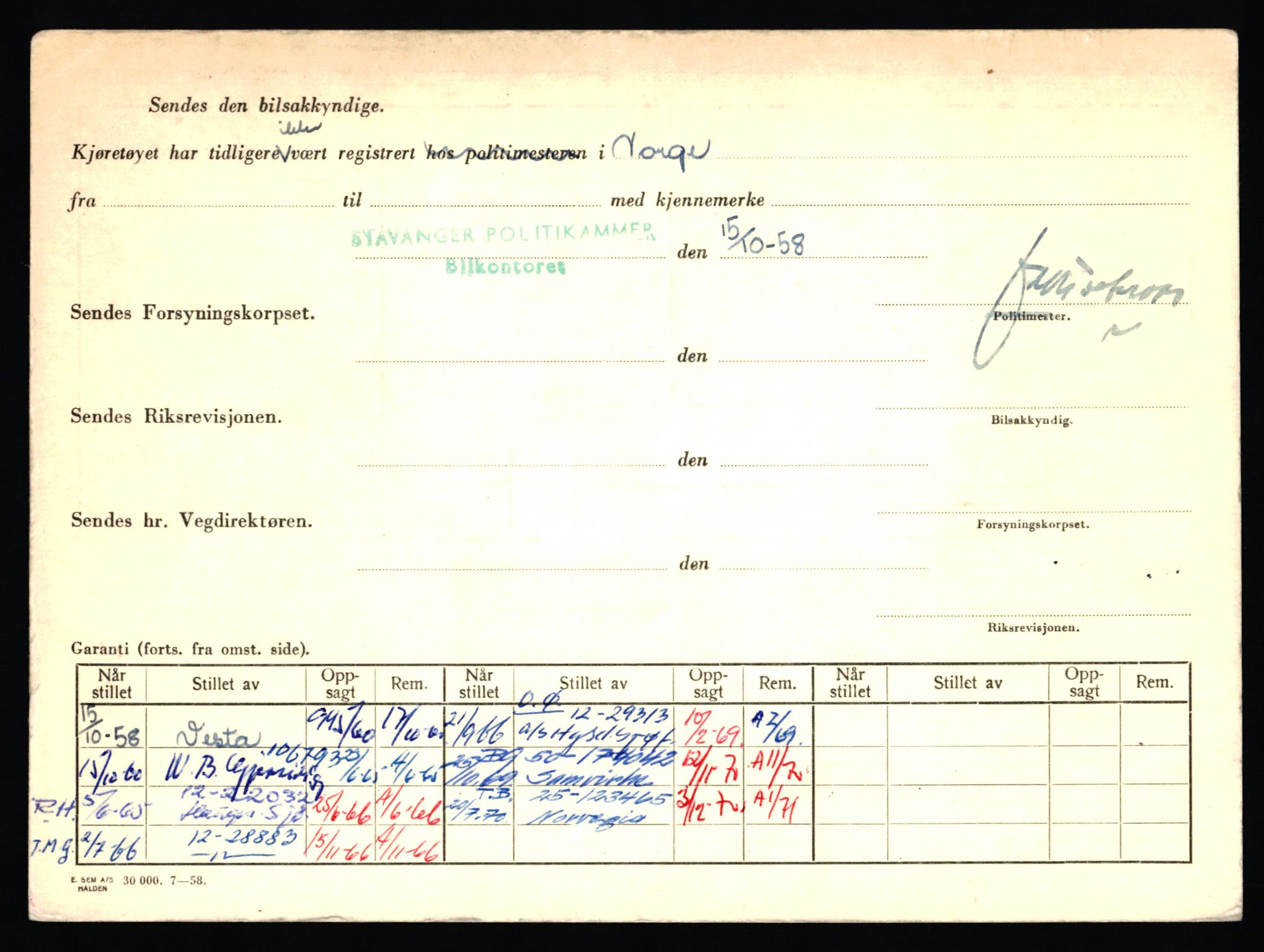 Stavanger trafikkstasjon, SAST/A-101942/0/F/L0016: L-5950 - L-6499, 1930-1971, p. 188