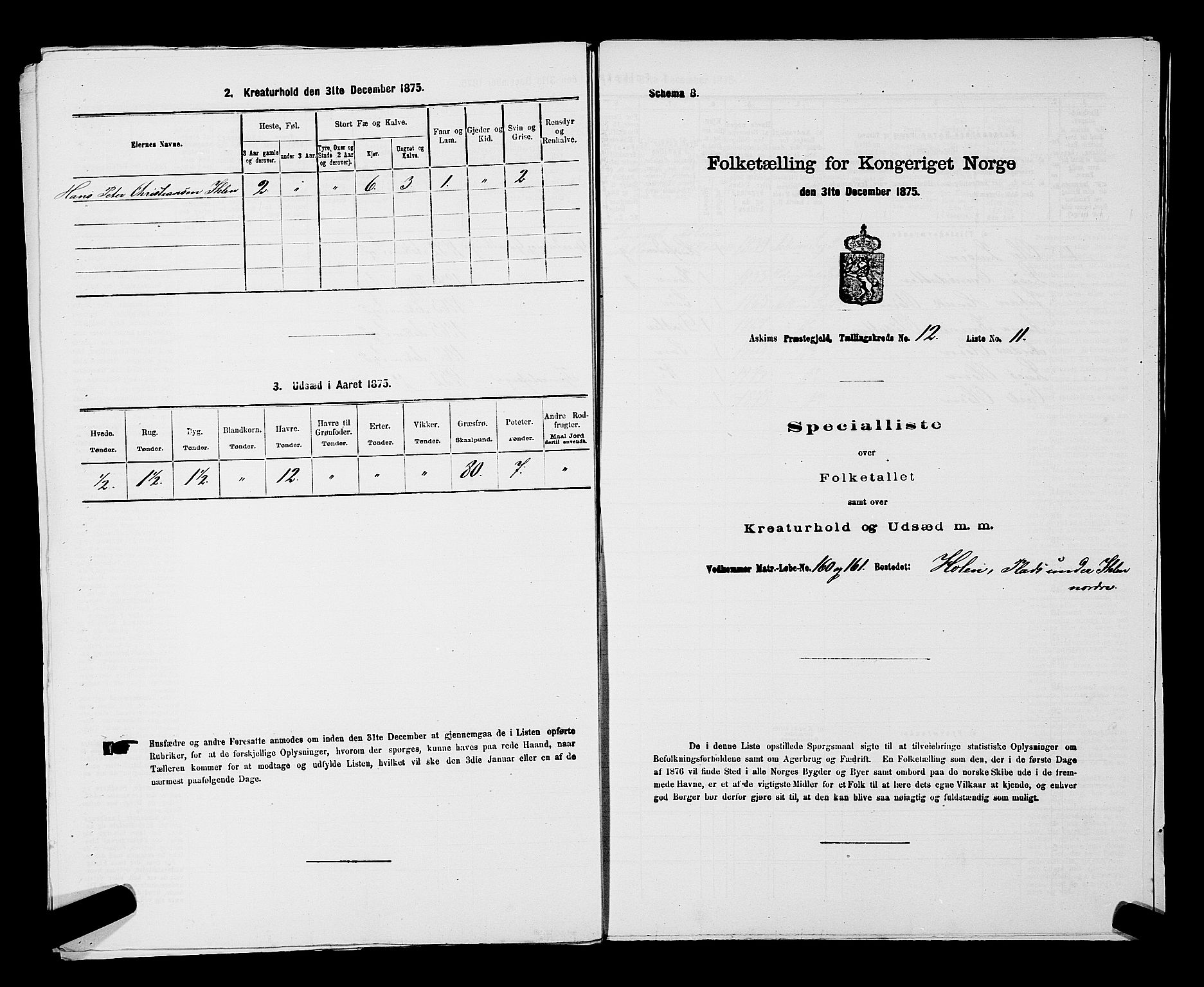 RA, 1875 census for 0124P Askim, 1875, p. 827