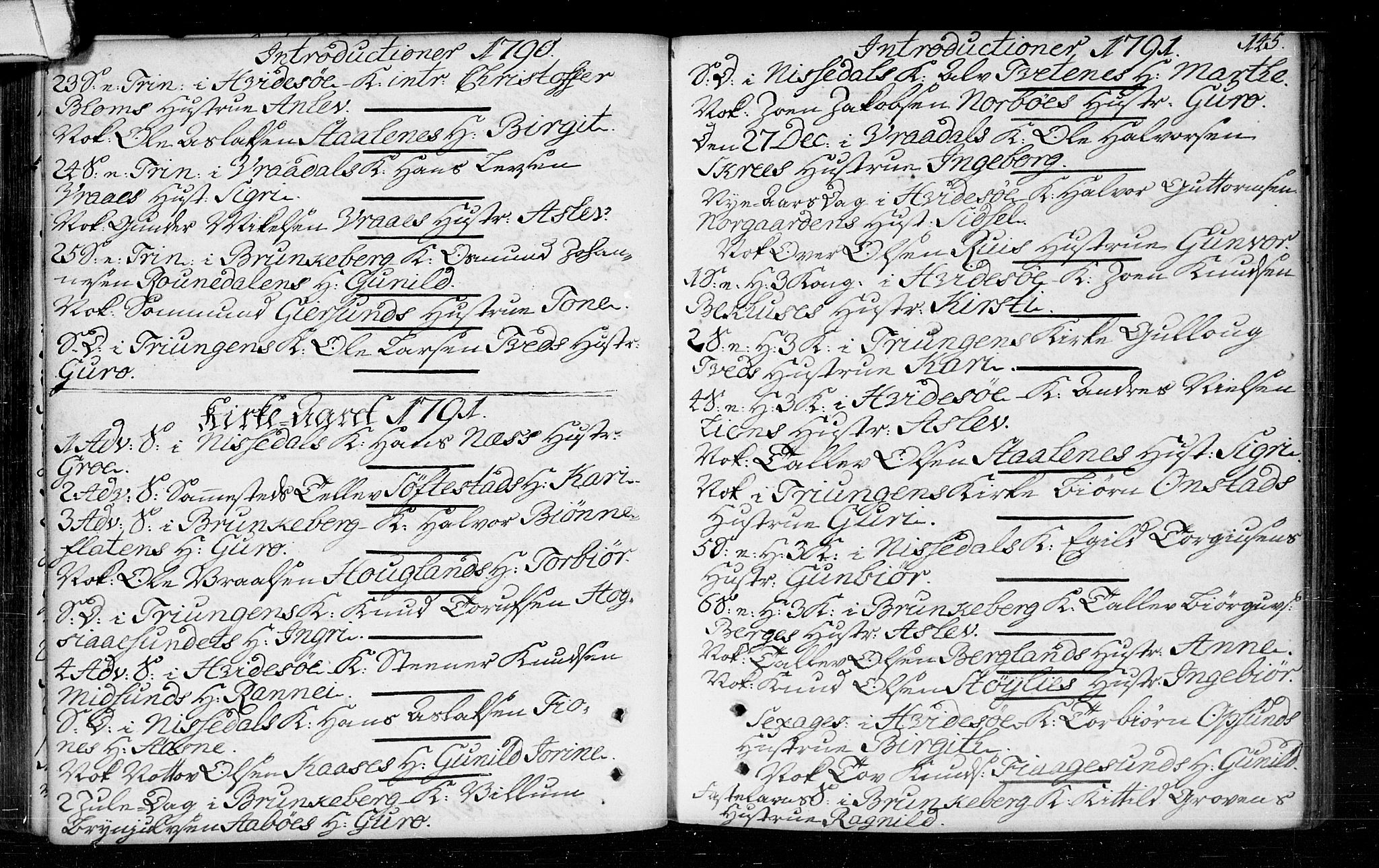 Kviteseid kirkebøker, SAKO/A-276/F/Fa/L0003: Parish register (official) no. I 3, 1787-1799, p. 145