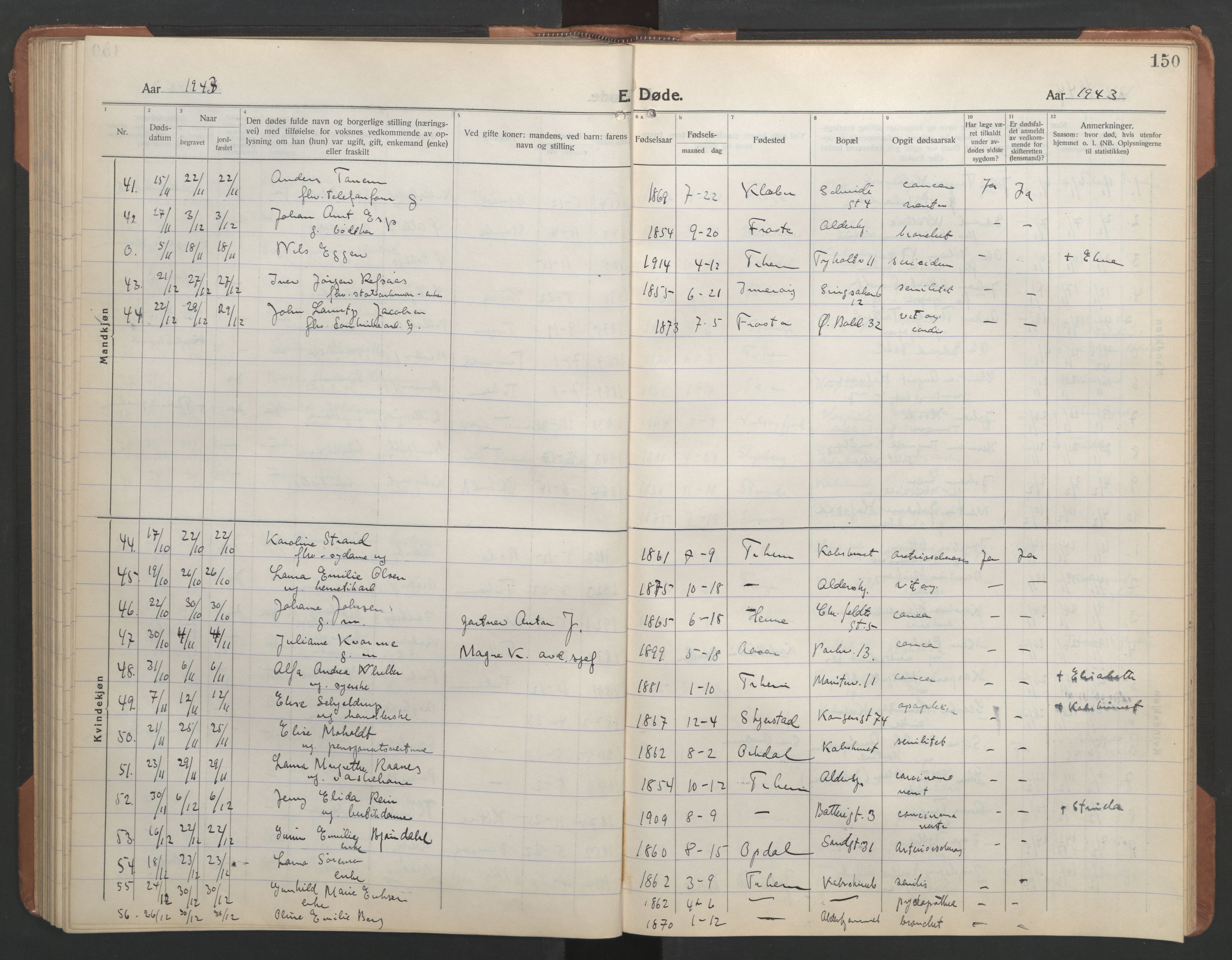 Ministerialprotokoller, klokkerbøker og fødselsregistre - Sør-Trøndelag, SAT/A-1456/602/L0150: Parish register (copy) no. 602C18, 1922-1949, p. 150
