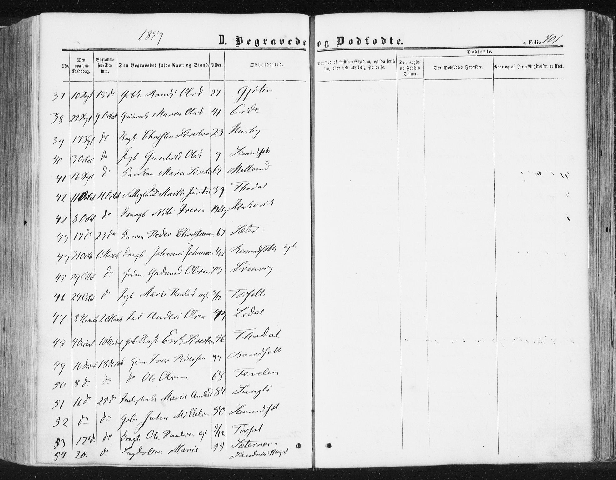 Ministerialprotokoller, klokkerbøker og fødselsregistre - Møre og Romsdal, AV/SAT-A-1454/578/L0905: Parish register (official) no. 578A04, 1859-1877, p. 401