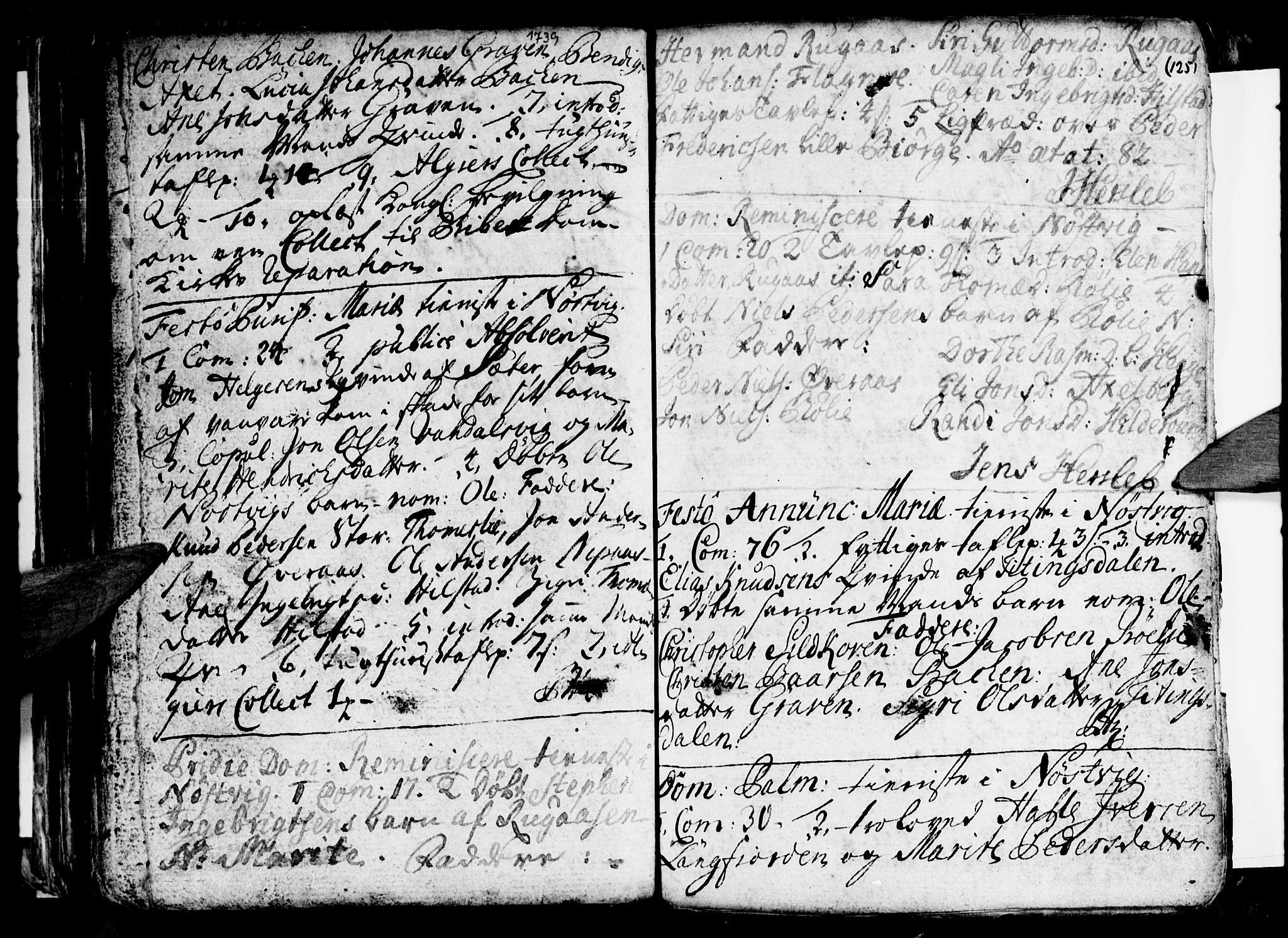 Ministerialprotokoller, klokkerbøker og fødselsregistre - Nordland, AV/SAT-A-1459/814/L0221: Parish register (official) no. 814A02, 1718-1762, p. 125