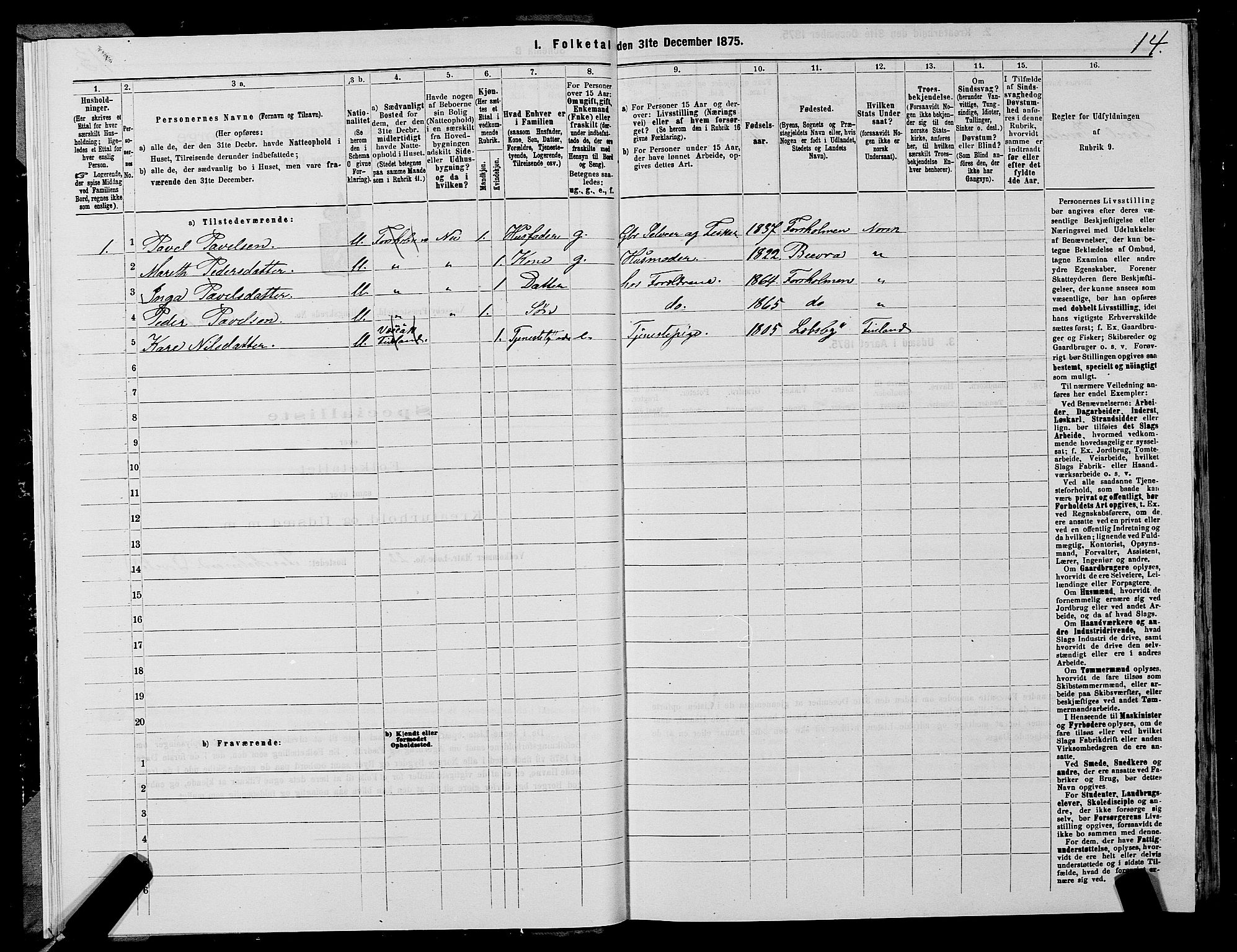 SATØ, 1875 census for 2027P Nesseby, 1875, p. 1014