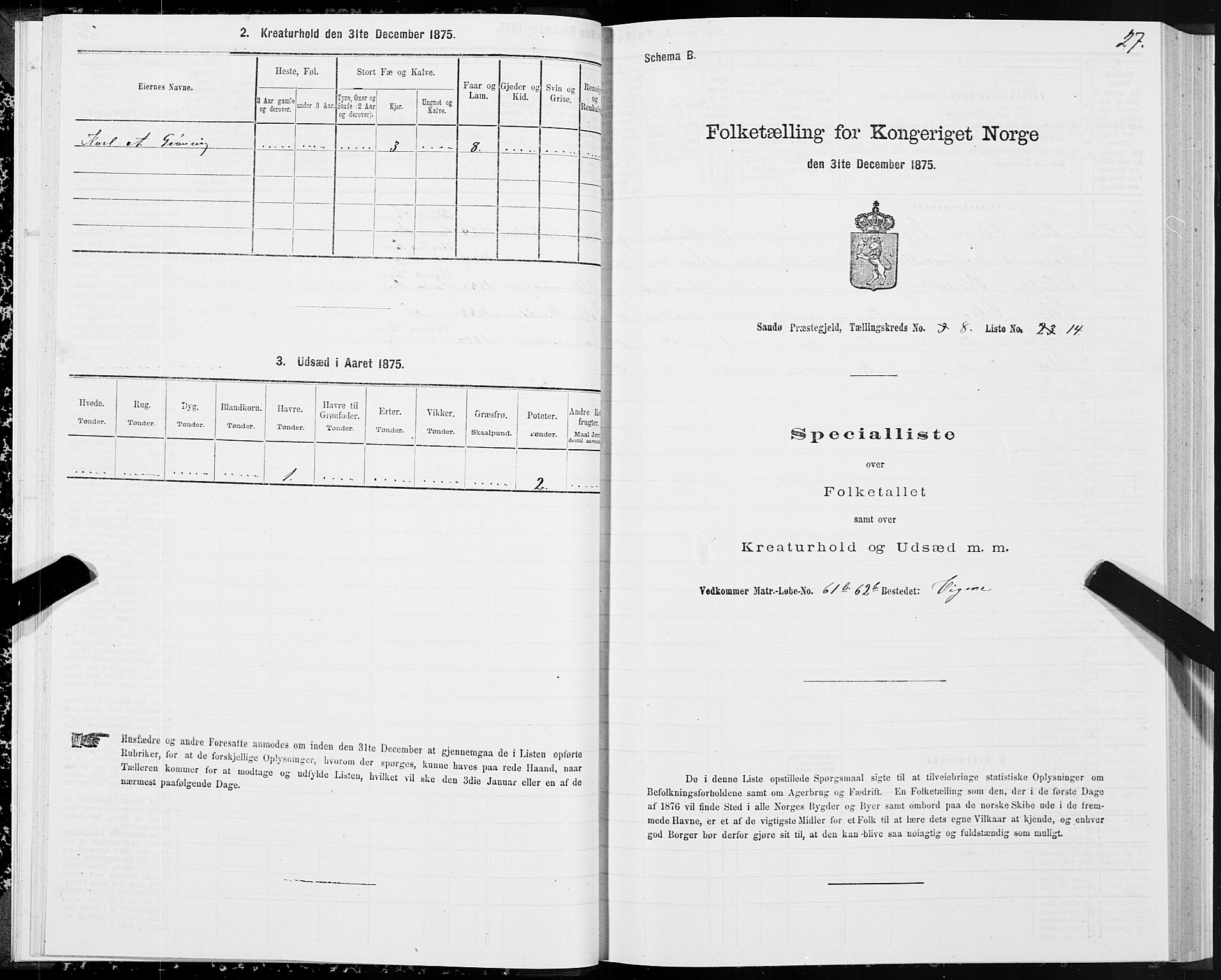 SAT, 1875 census for 1514P Sande, 1875, p. 4027