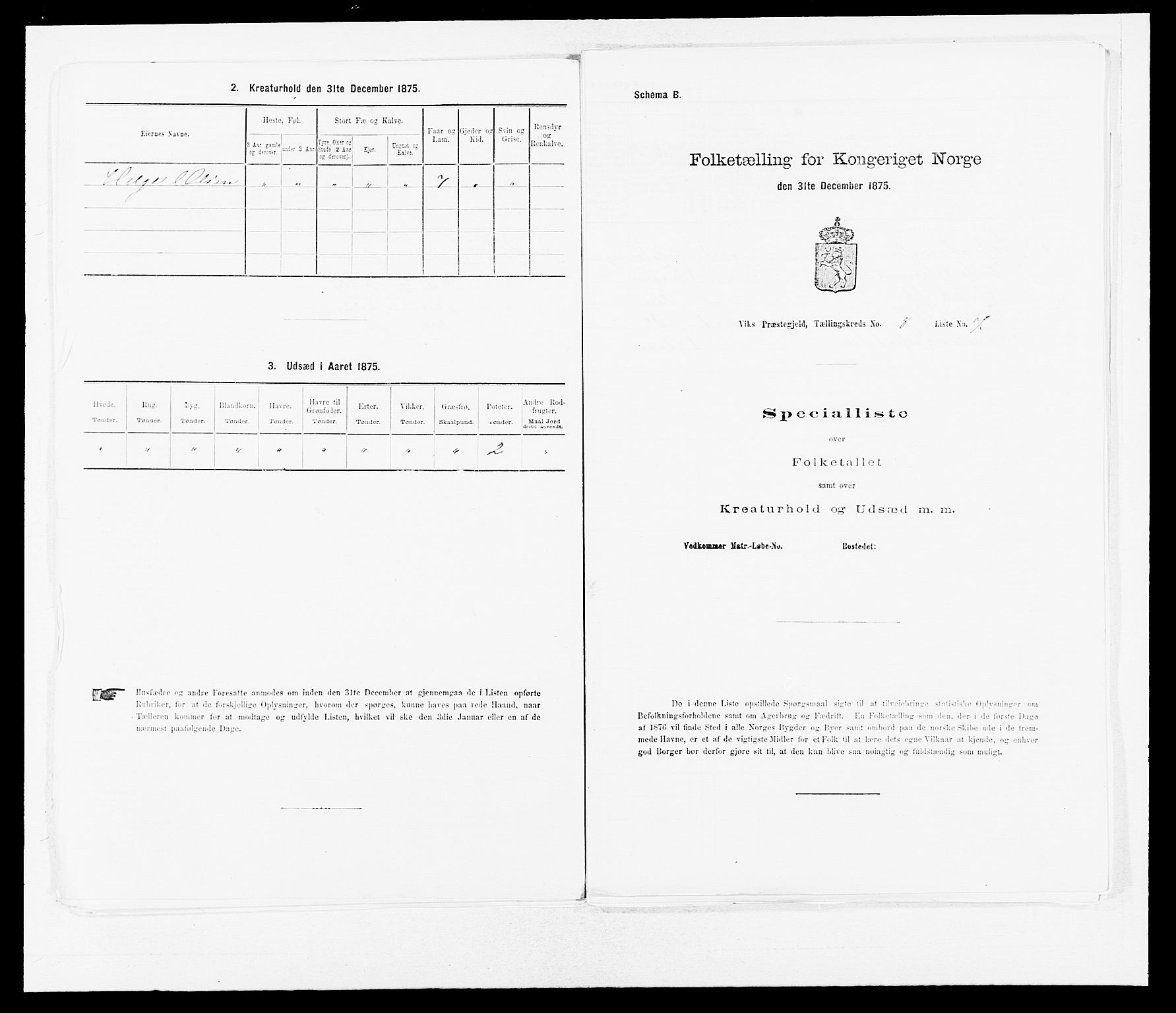 SAB, 1875 census for 1417P Vik, 1875, p. 939