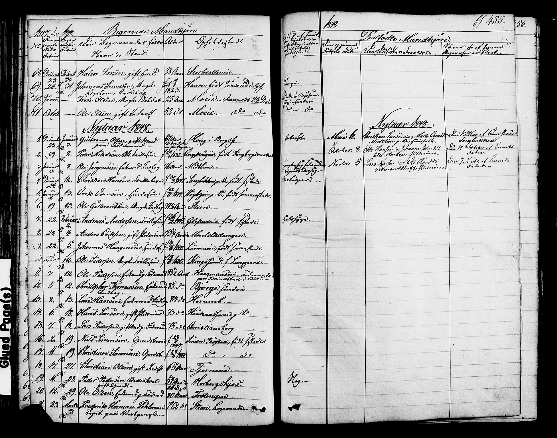 Ringsaker prestekontor, SAH/PREST-014/K/Ka/L0008: Parish register (official) no. 8, 1837-1850, p. 455