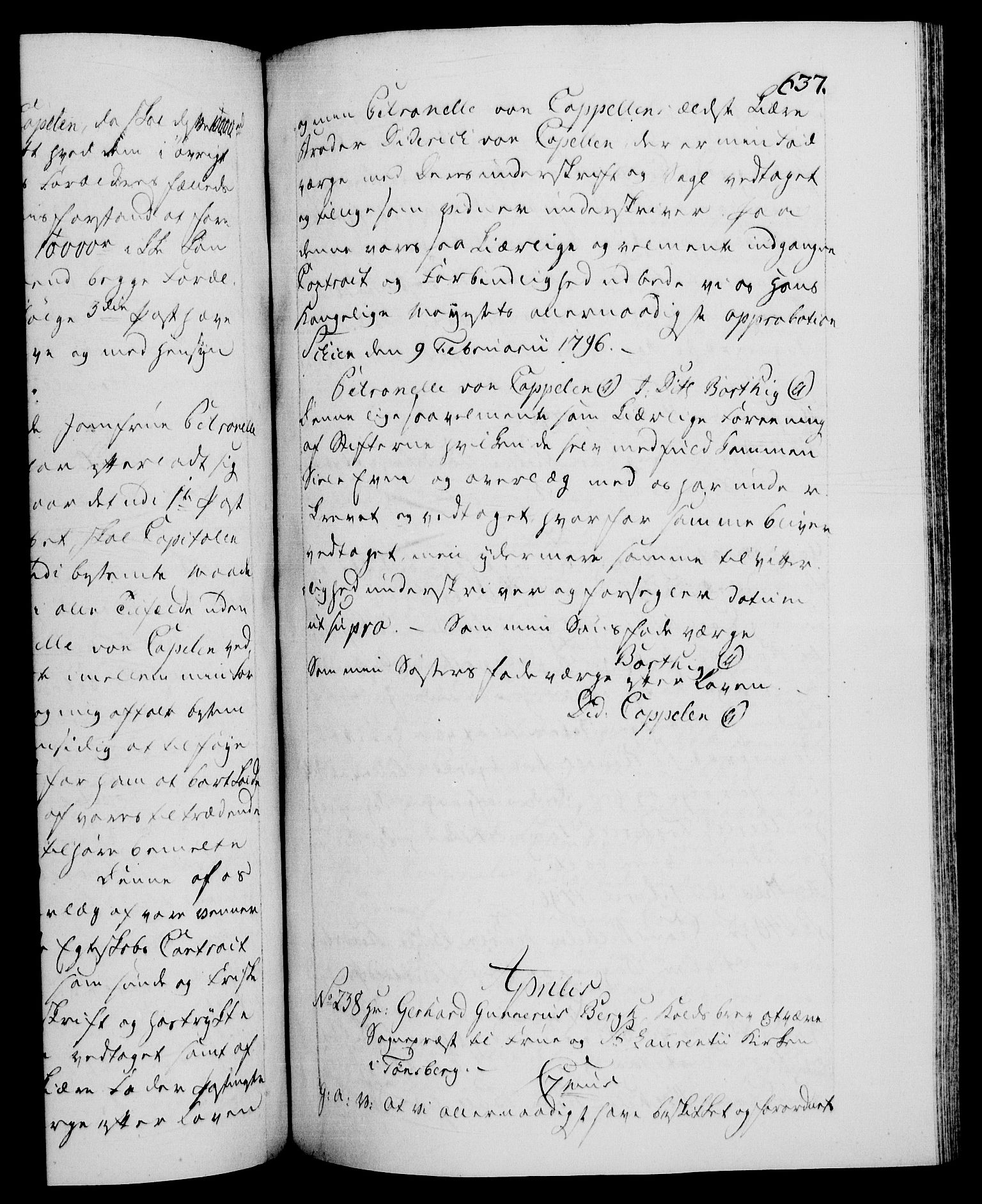 Danske Kanselli 1572-1799, RA/EA-3023/F/Fc/Fca/Fcaa/L0056: Norske registre, 1795-1796, p. 637a