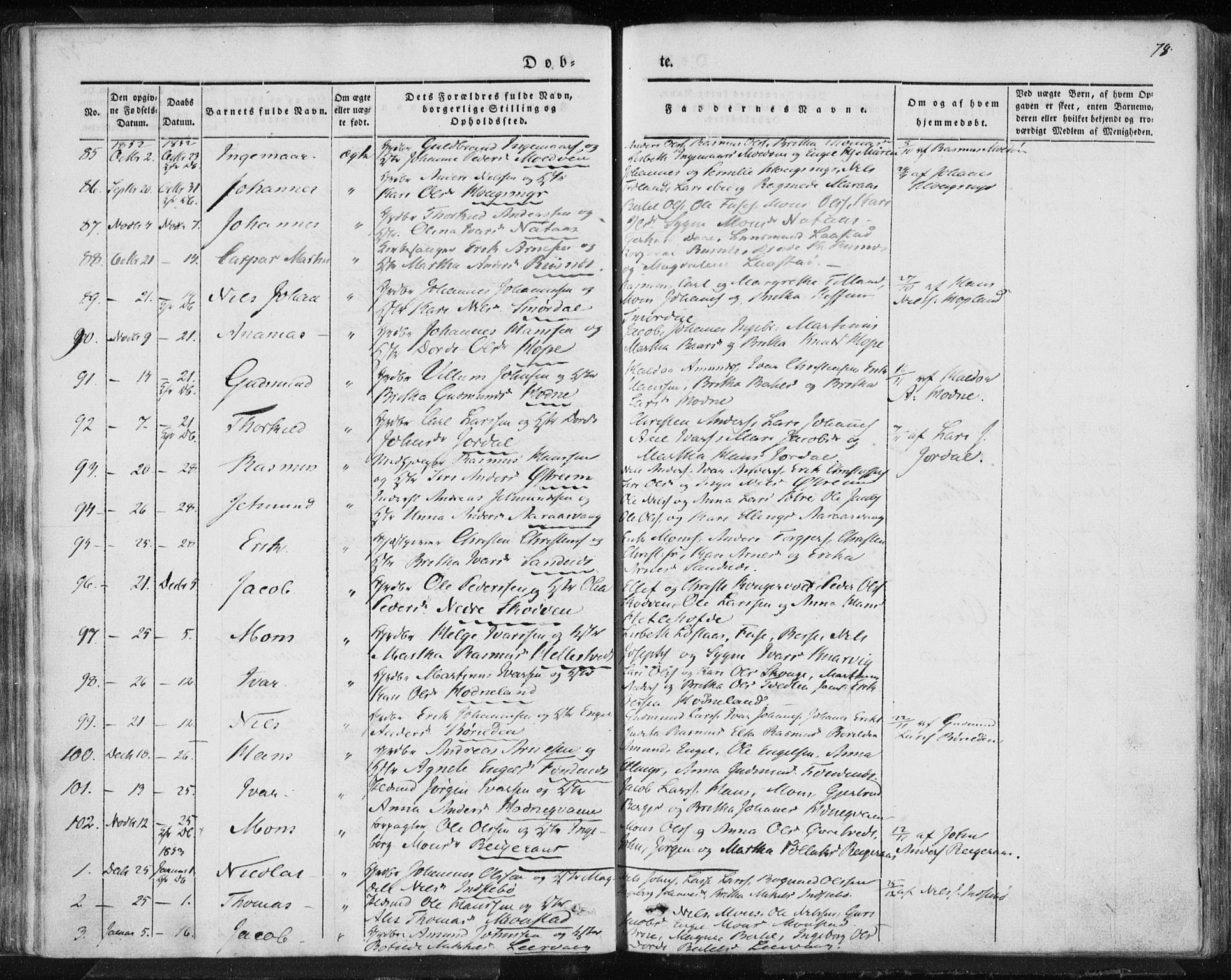 Lindås Sokneprestembete, SAB/A-76701/H/Haa: Parish register (official) no. A 10, 1842-1862, p. 78
