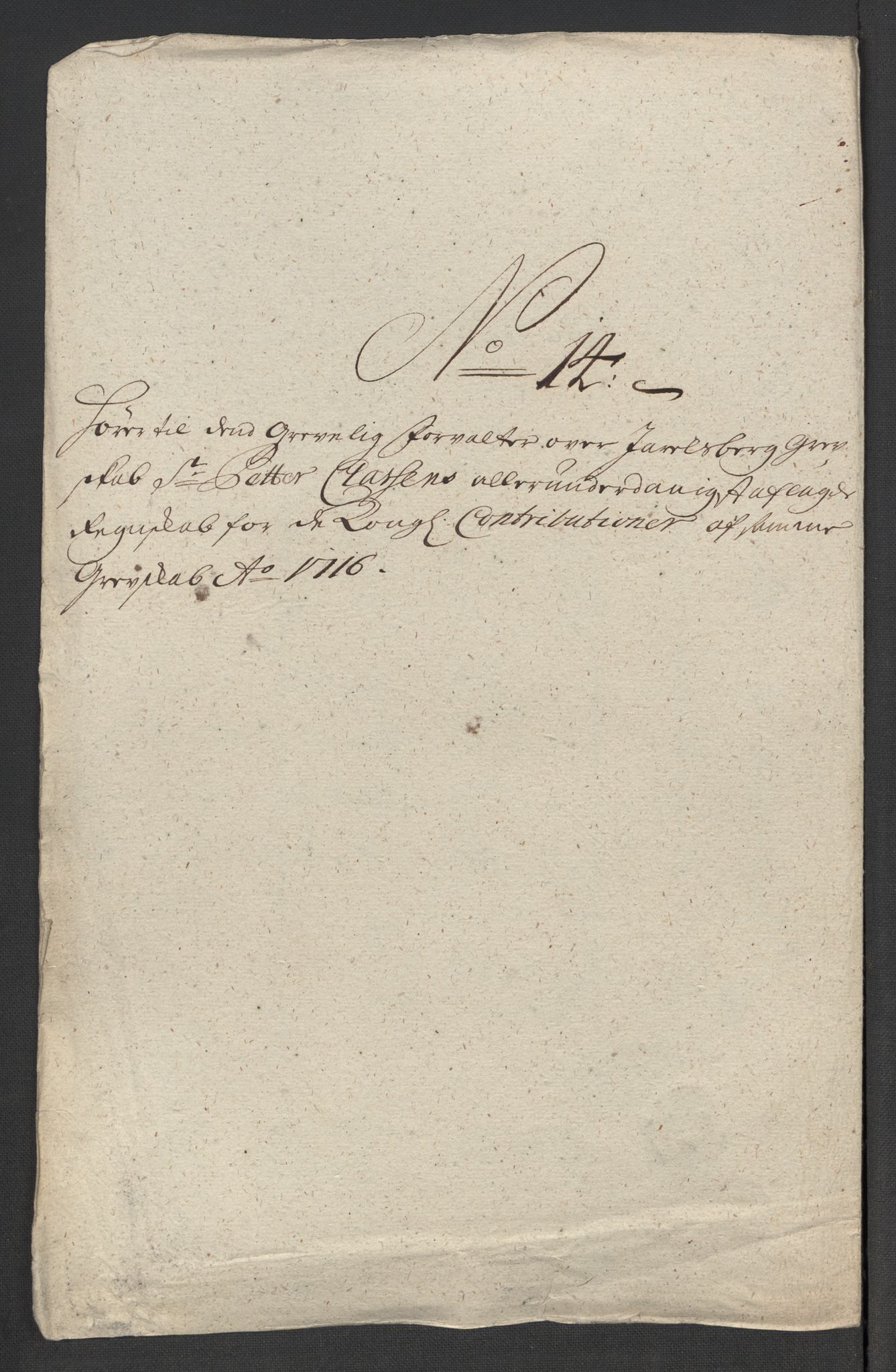 Rentekammeret inntil 1814, Reviderte regnskaper, Fogderegnskap, AV/RA-EA-4092/R32/L1880: Fogderegnskap Jarlsberg grevskap, 1716, p. 230