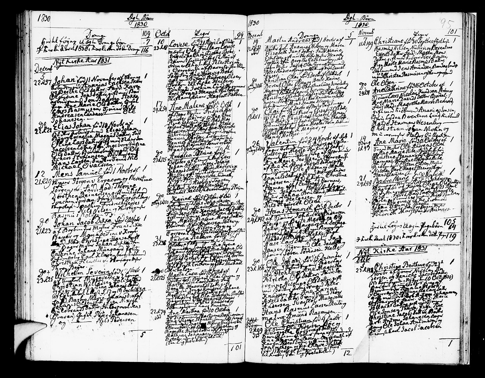 Korskirken sokneprestembete, SAB/A-76101/H/Hab: Parish register (copy) no. A 4, 1820-1832, p. 95