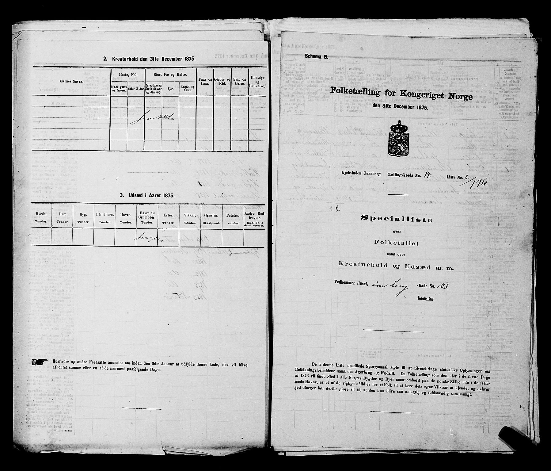 SAKO, 1875 census for 0705P Tønsberg, 1875, p. 435