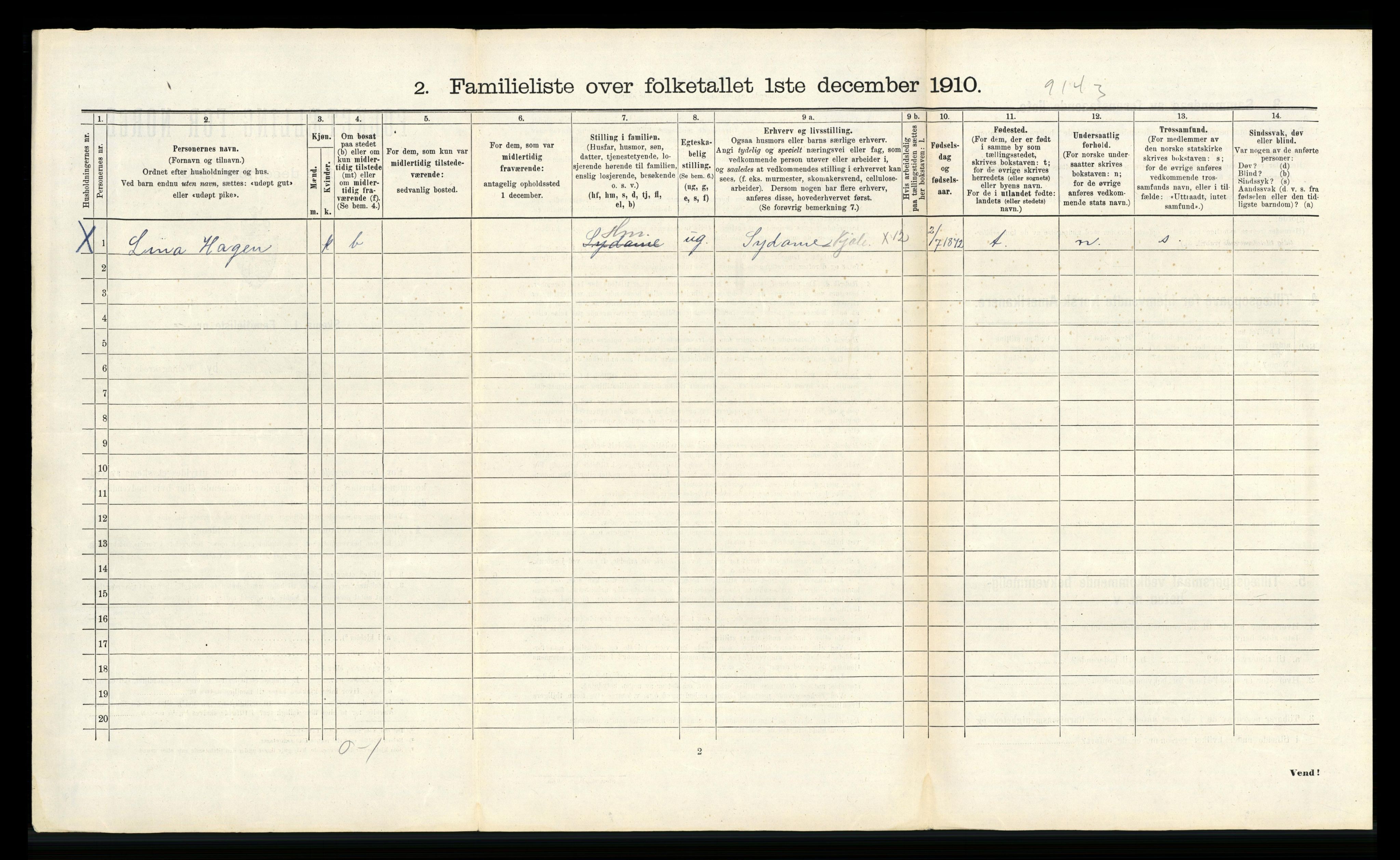 RA, 1910 census for Bergen, 1910, p. 23780