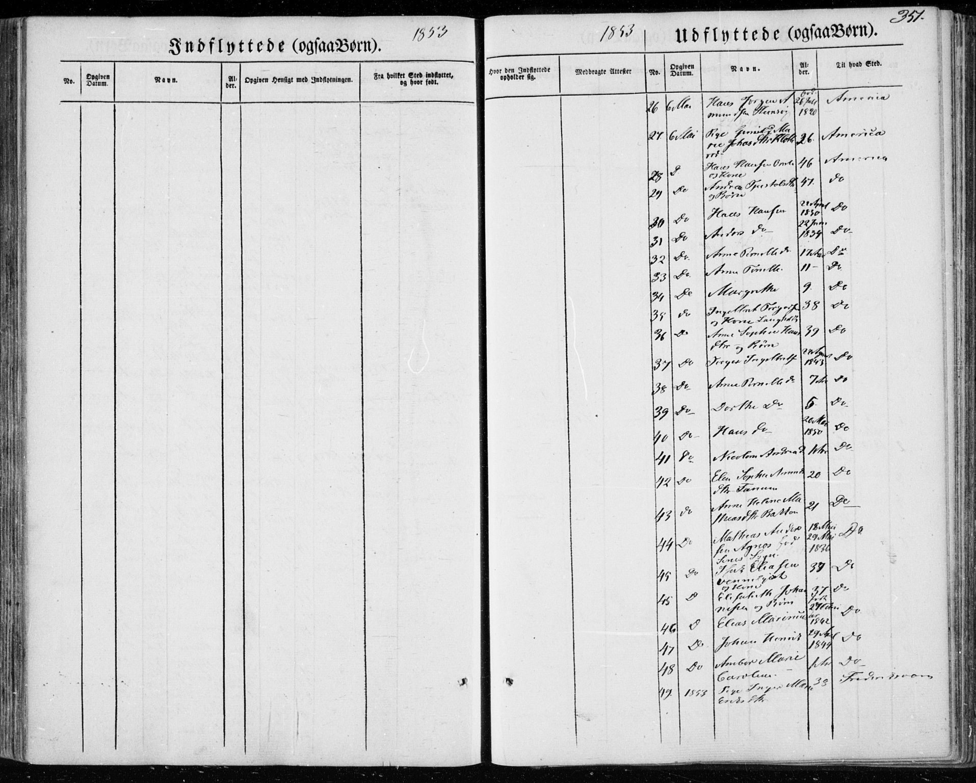 Brunlanes kirkebøker, AV/SAKO-A-342/F/Fa/L0004: Parish register (official) no. I 4, 1846-1862, p. 351