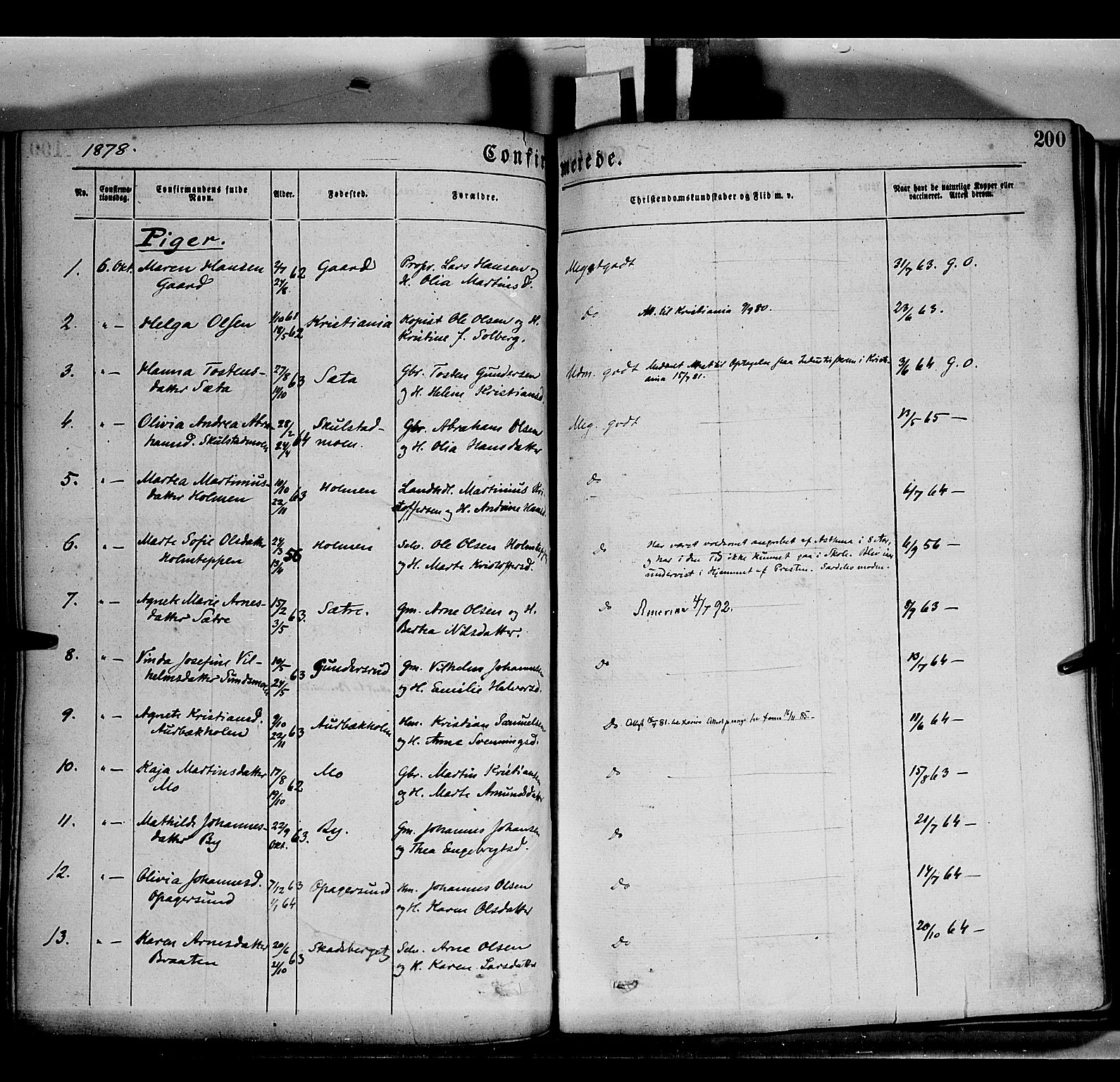 Grue prestekontor, AV/SAH-PREST-036/H/Ha/Haa/L0011: Parish register (official) no. 11, 1873-1880, p. 200