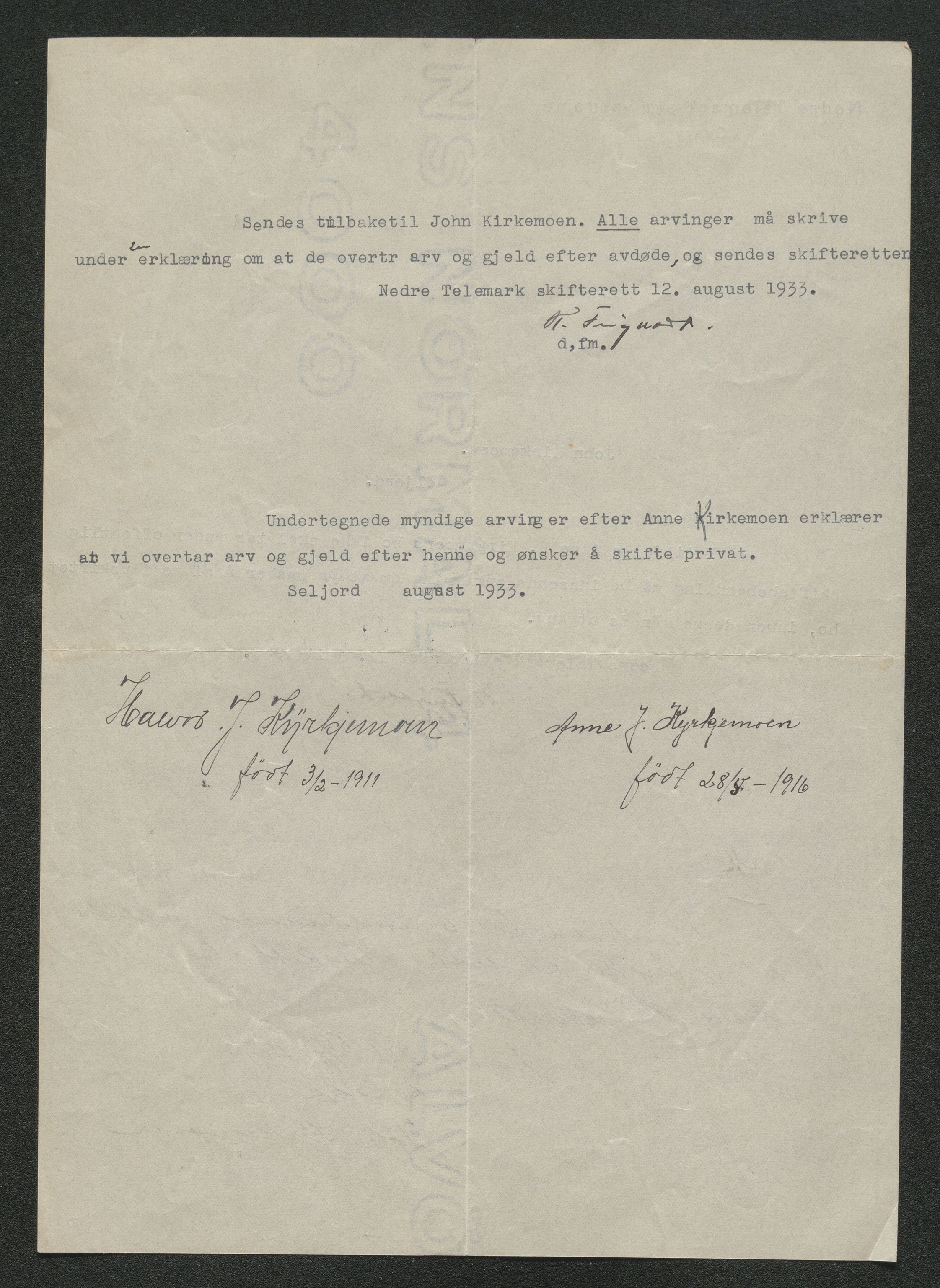 Nedre Telemark sorenskriveri, AV/SAKO-A-135/H/Ha/Hab/L0008: Dødsfallsfortegnelser
, 1931-1935, p. 820