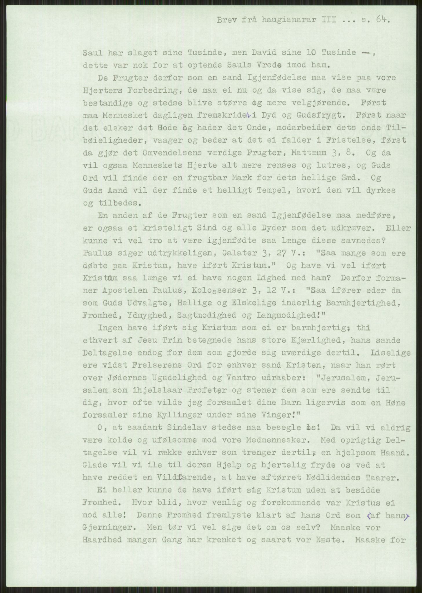 Samlinger til kildeutgivelse, Haugianerbrev, AV/RA-EA-6834/F/L0003: Haugianerbrev III: 1822-1826, 1822-1826, p. 64