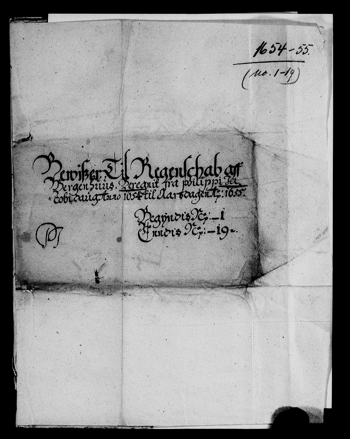 Rentekammeret inntil 1814, Reviderte regnskaper, Lensregnskaper, RA/EA-5023/R/Rb/Rbt/L0128: Bergenhus len, 1654-1655