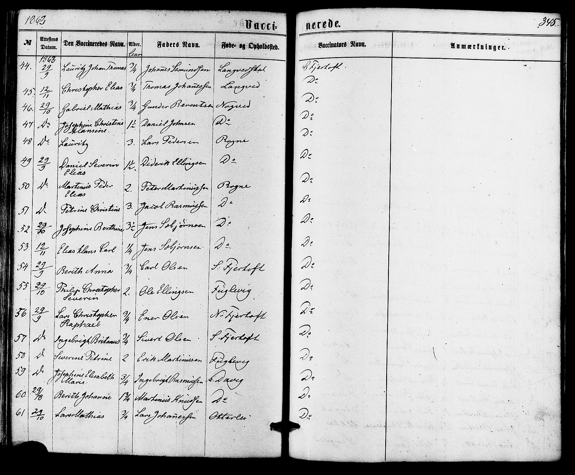 Ministerialprotokoller, klokkerbøker og fødselsregistre - Møre og Romsdal, AV/SAT-A-1454/536/L0498: Parish register (official) no. 536A07, 1862-1875, p. 345