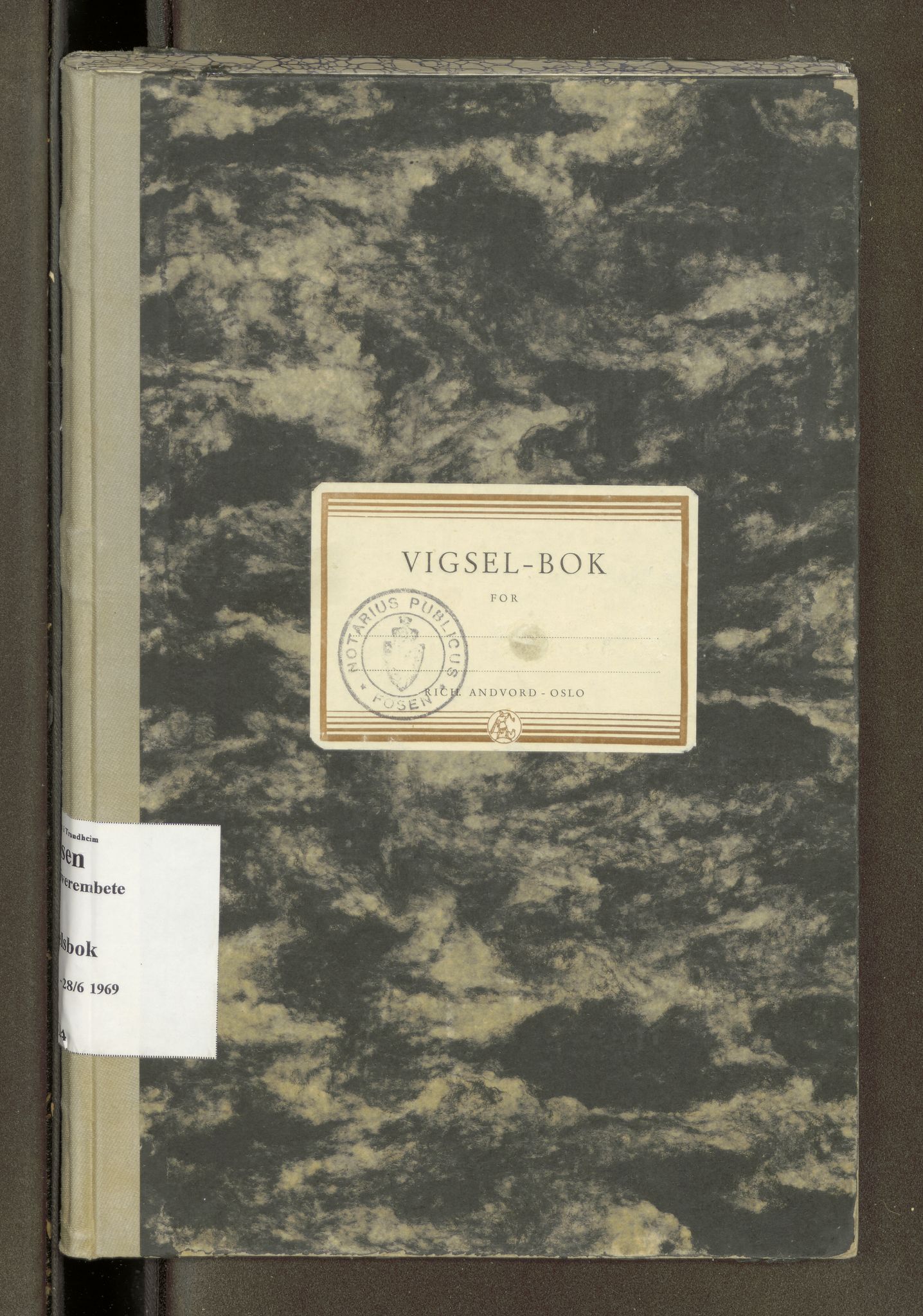 Fosen sorenskriveri, AV/SAT-A-1107/1/6/6D/L0004: Vigselsbok, 1961-1969