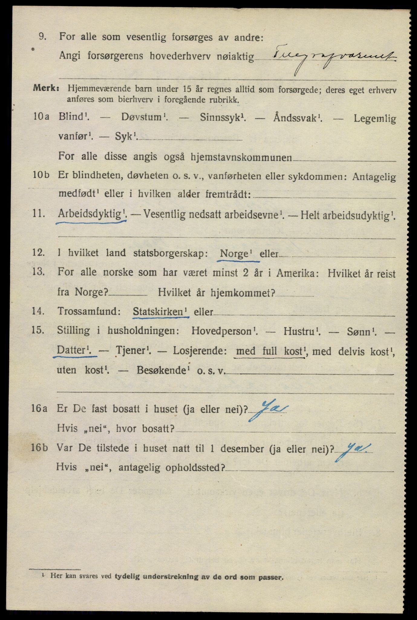 SAKO, 1920 census for Svelvik, 1920, p. 3586