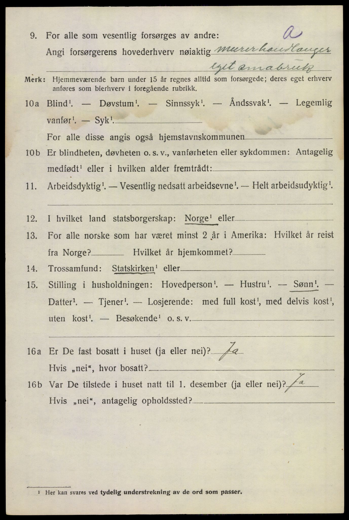 SAKO, 1920 census for Sandeherred, 1920, p. 8617