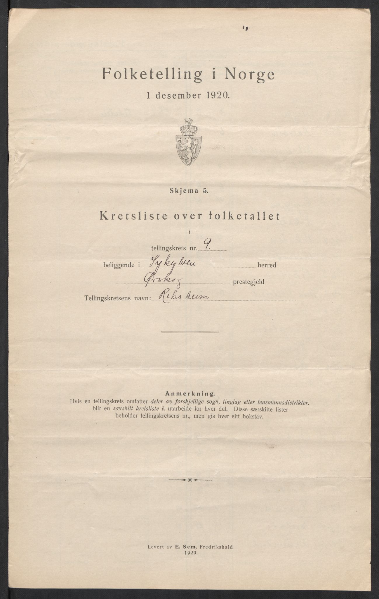 SAT, 1920 census for Sykkylven, 1920, p. 31