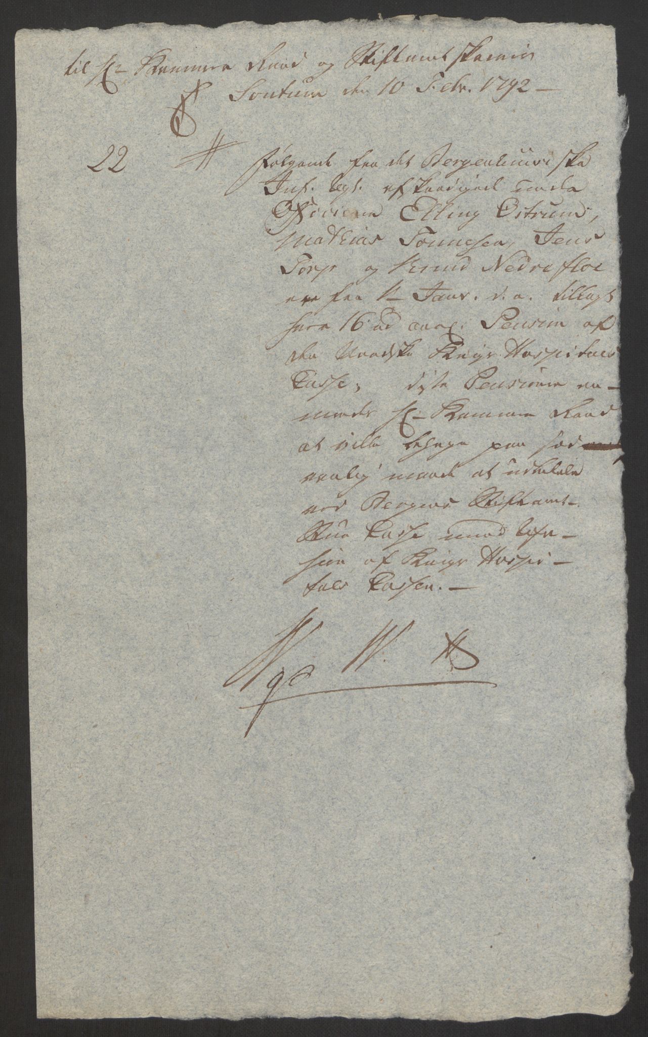 Forsvaret, Den norske kvesthuskasse/krigshospitalkasse, AV/RA-RAFA-1887/F/Fa/L0008: Konsepter, 1790-1793, p. 760