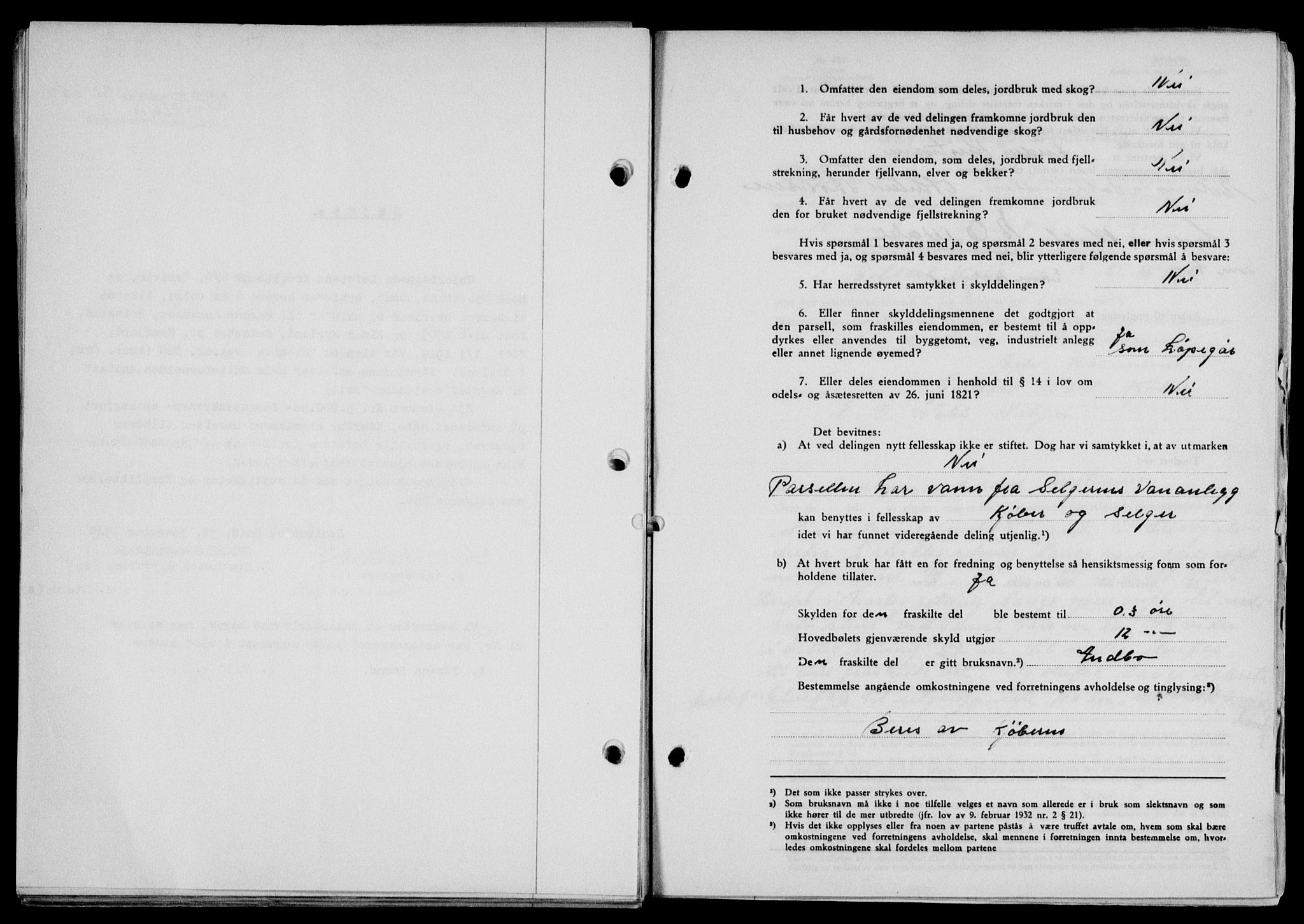 Lofoten sorenskriveri, SAT/A-0017/1/2/2C/L0022a: Mortgage book no. 22a, 1949-1950, Diary no: : 32/1950