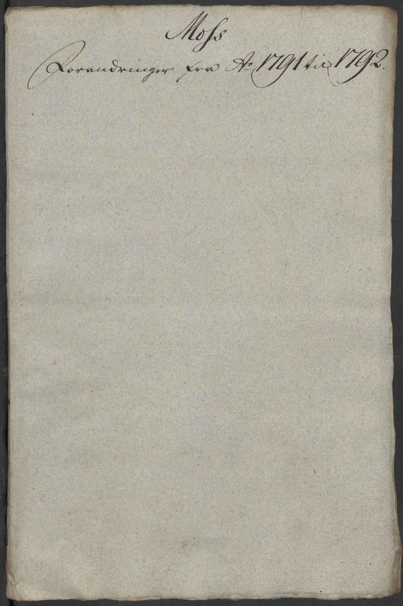 Kommersekollegiet, Brannforsikringskontoret 1767-1814, RA/EA-5458/F/Fa/L0040/0006: Moss / Dokumenter, 1767-1807, p. 38