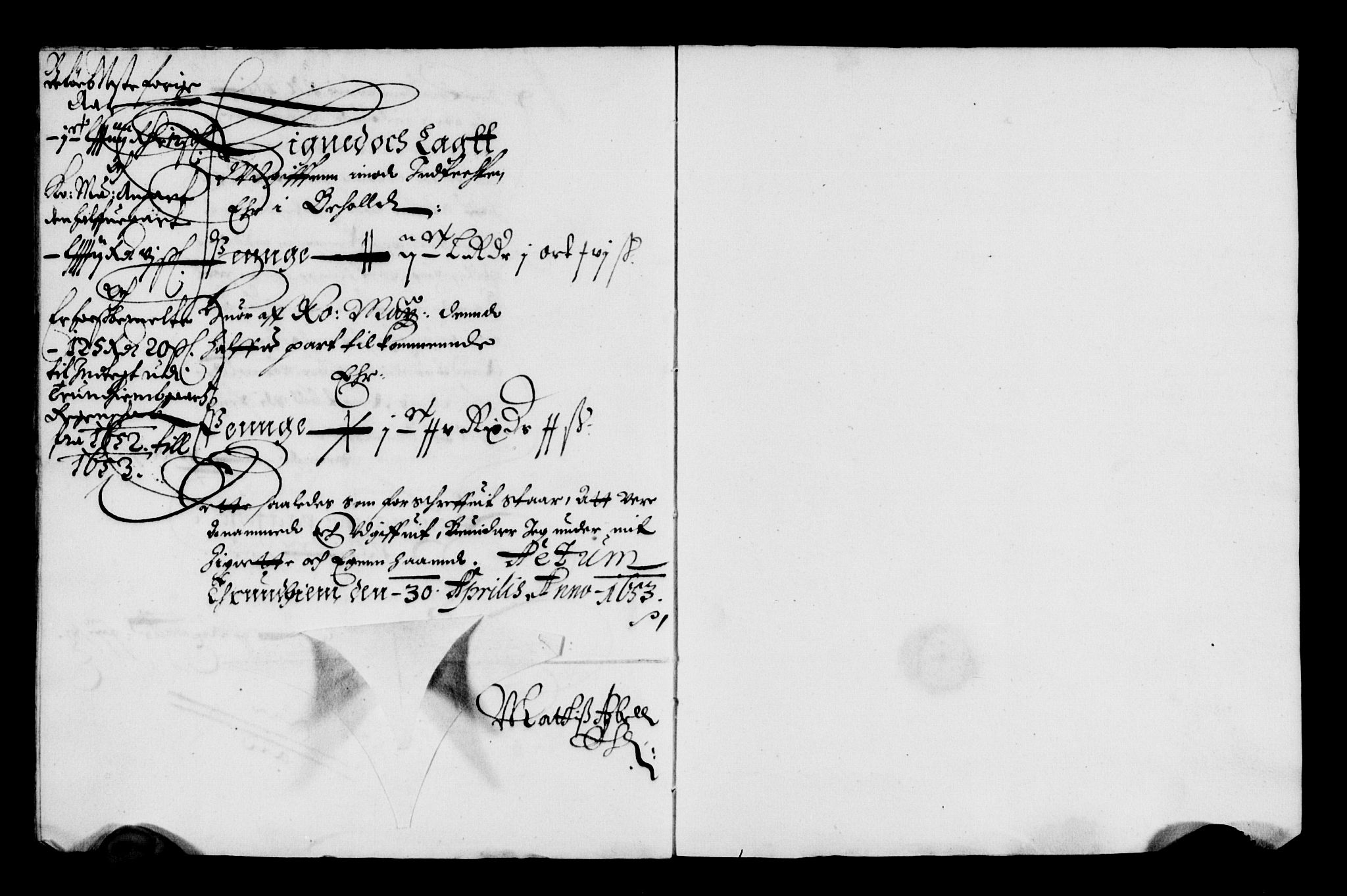 Rentekammeret inntil 1814, Reviderte regnskaper, Lensregnskaper, AV/RA-EA-5023/R/Rb/Rbw/L0107: Trondheim len, 1649-1653