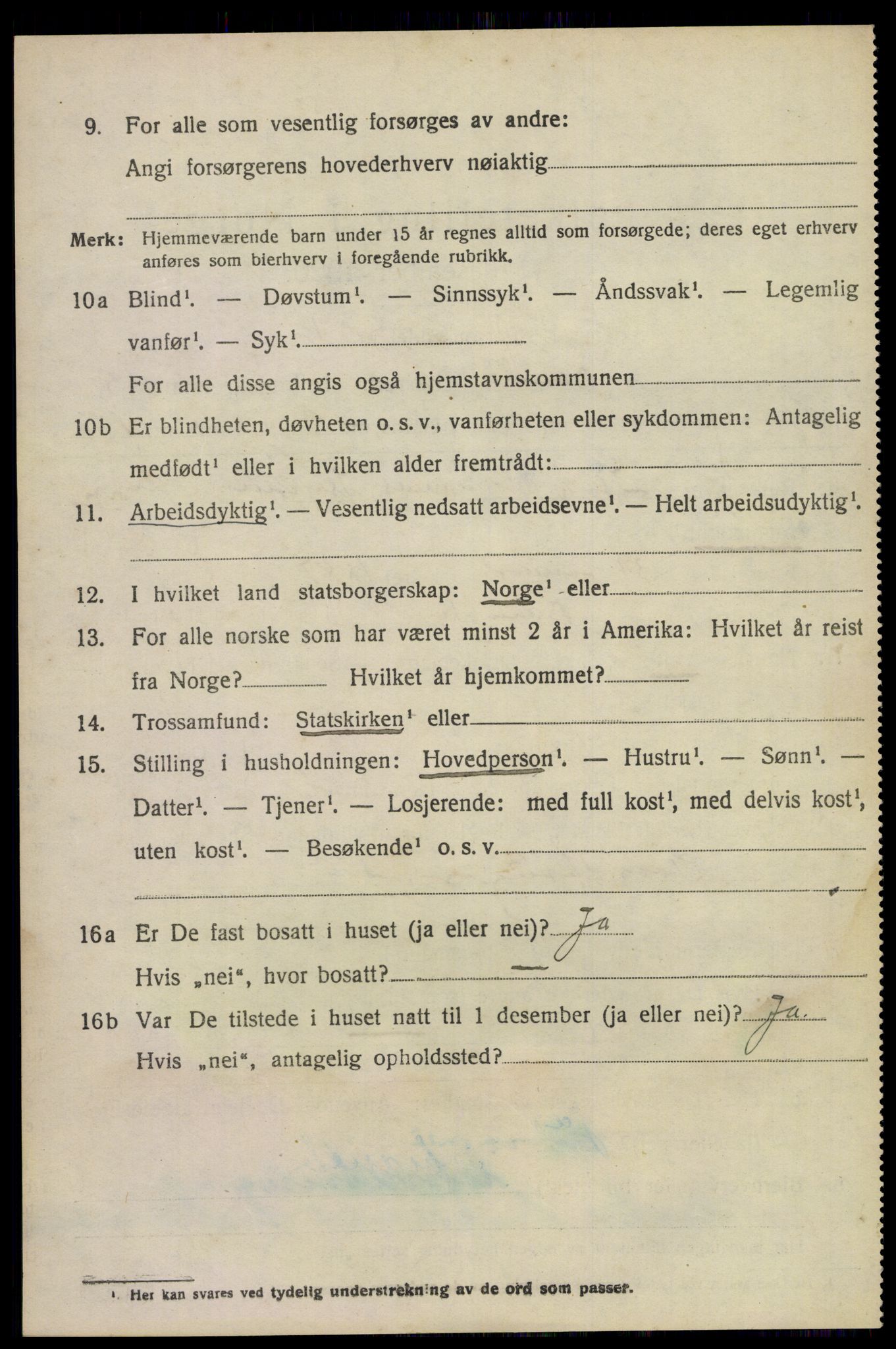 SAKO, 1920 census for Bamble, 1920, p. 4324