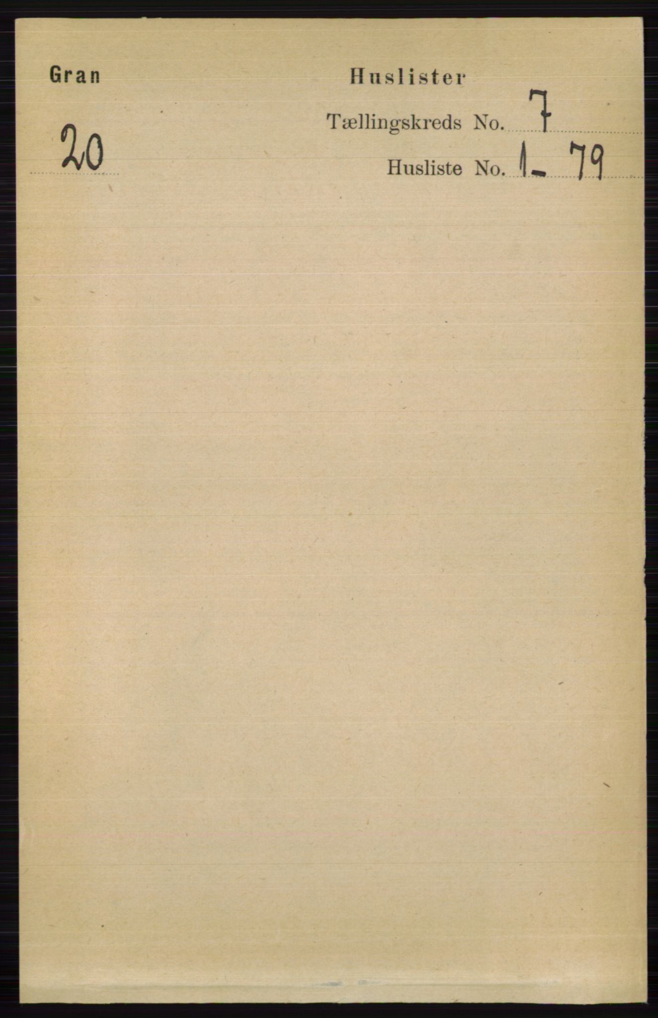 RA, 1891 census for 0534 Gran, 1891, p. 2714