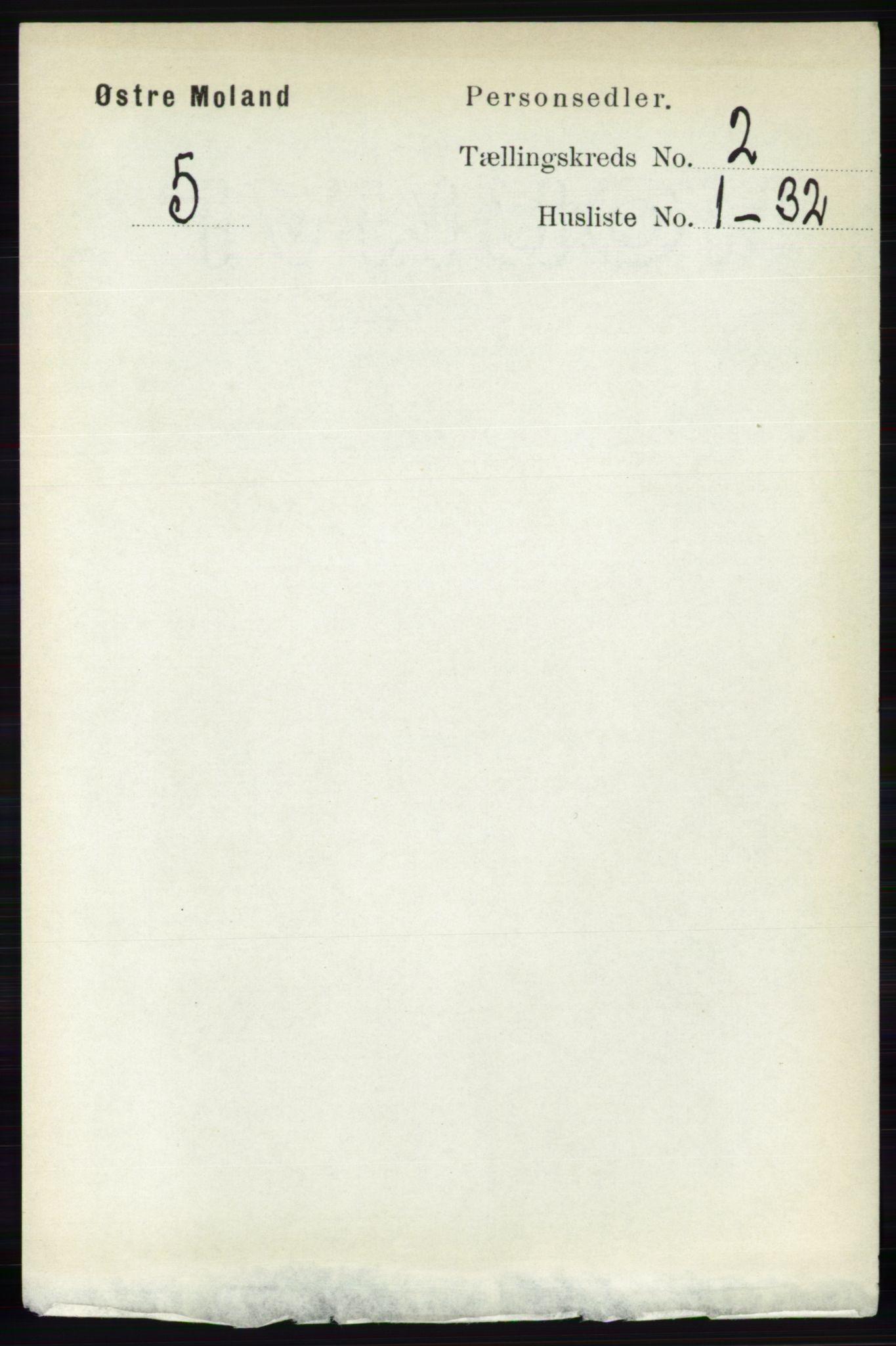 RA, 1891 census for 0918 Austre Moland, 1891, p. 672