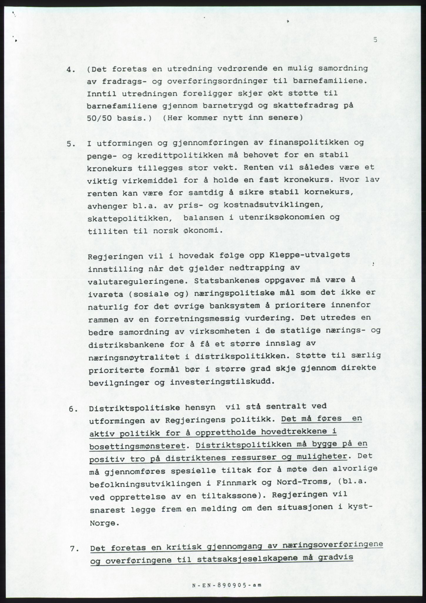 Forhandlingsmøtene 1989 mellom Høyre, KrF og Senterpartiet om dannelse av regjering, AV/RA-PA-0697/A/L0001: Forhandlingsprotokoll med vedlegg, 1989, p. 203