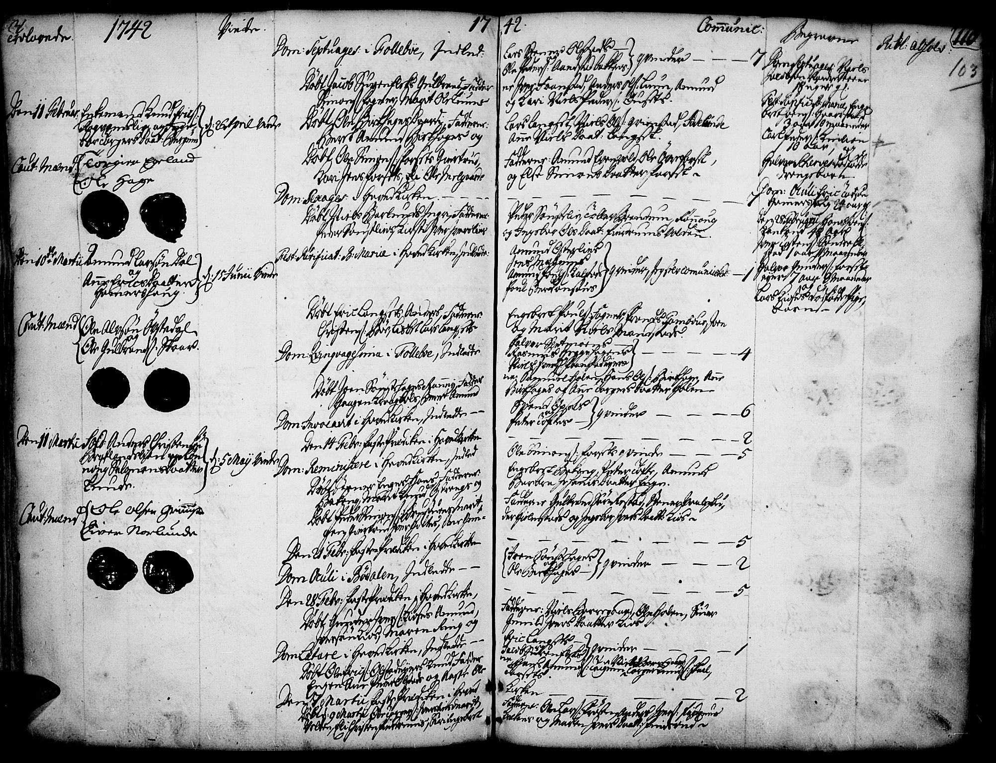 Gausdal prestekontor, AV/SAH-PREST-090/H/Ha/Haa/L0002: Parish register (official) no. 2, 1729-1757, p. 103