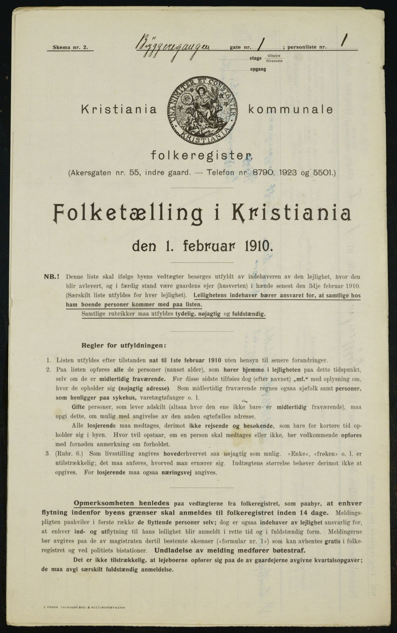 OBA, Municipal Census 1910 for Kristiania, 1910, p. 9613