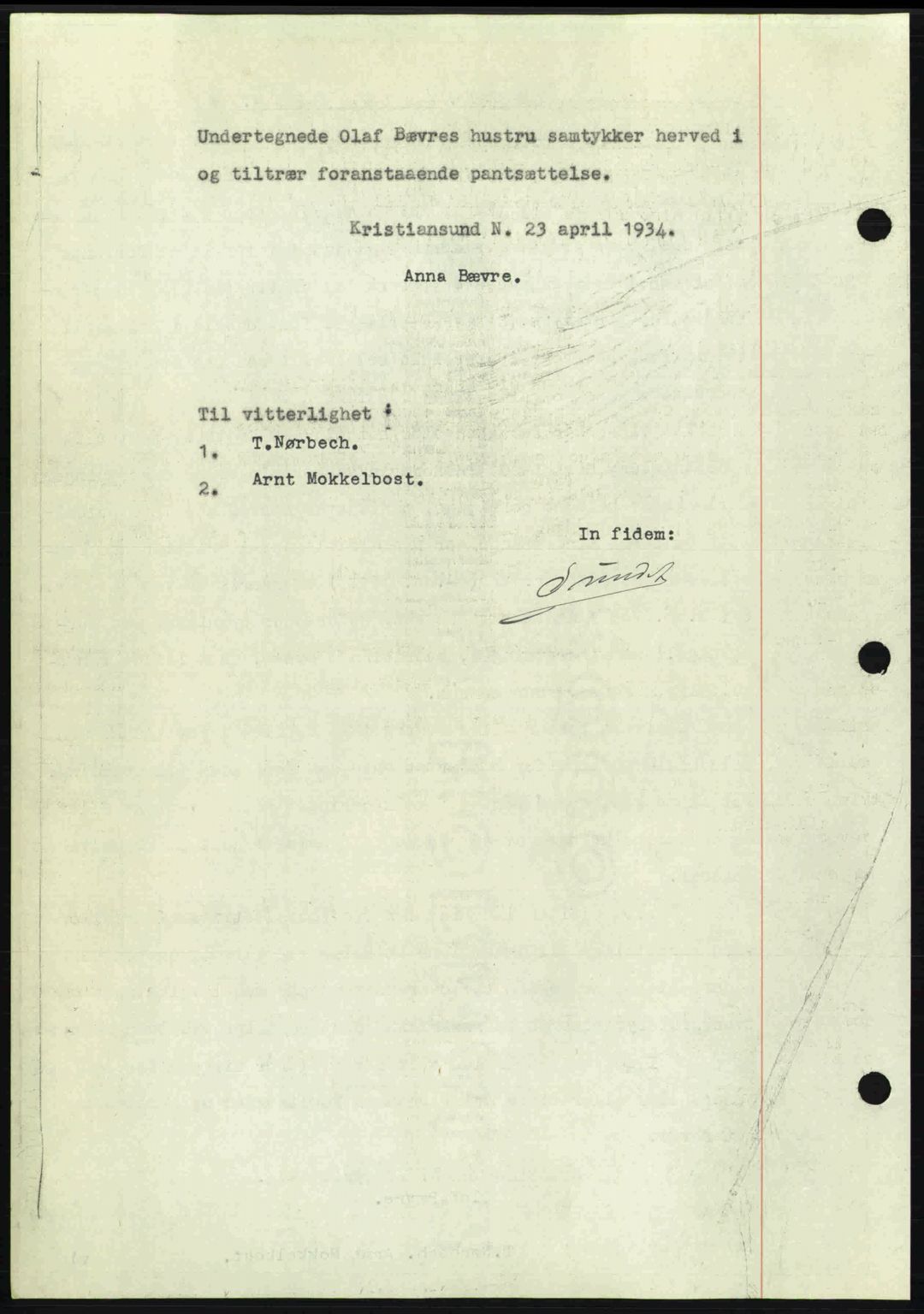 Kristiansund byfogd, AV/SAT-A-4587/A/27: Mortgage book no. 27, 1933-1934, Deed date: 27.04.1934