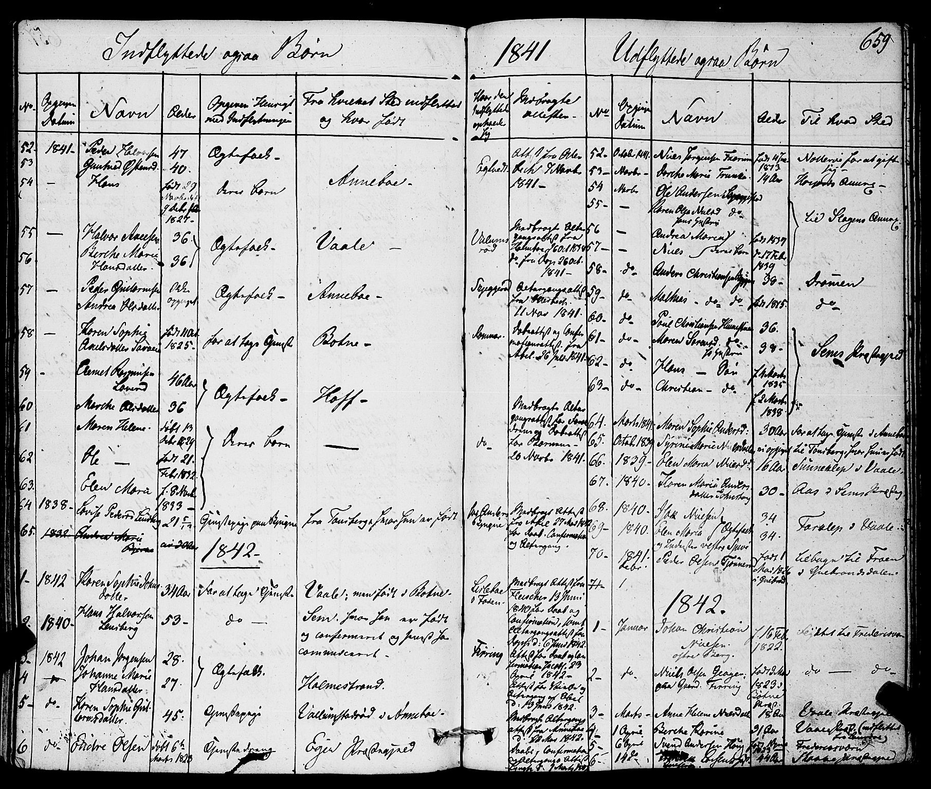 Ramnes kirkebøker, AV/SAKO-A-314/F/Fa/L0005: Parish register (official) no. I 5, 1841-1861, p. 658-659