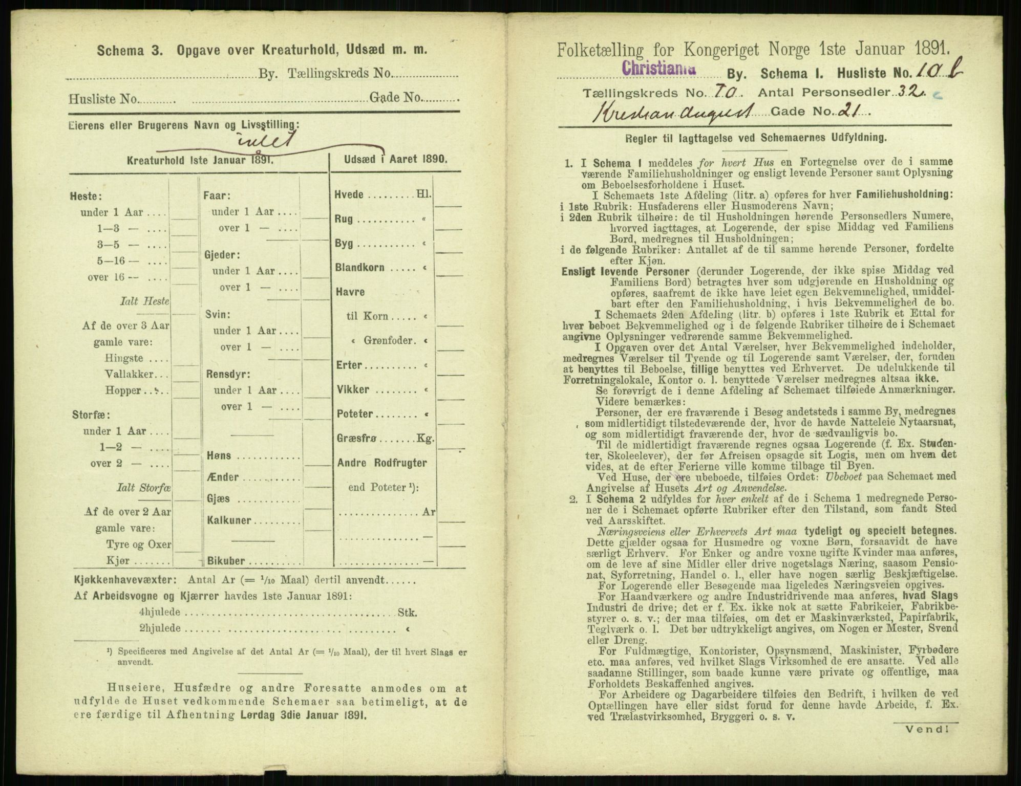 RA, 1891 census for 0301 Kristiania, 1891, p. 38517