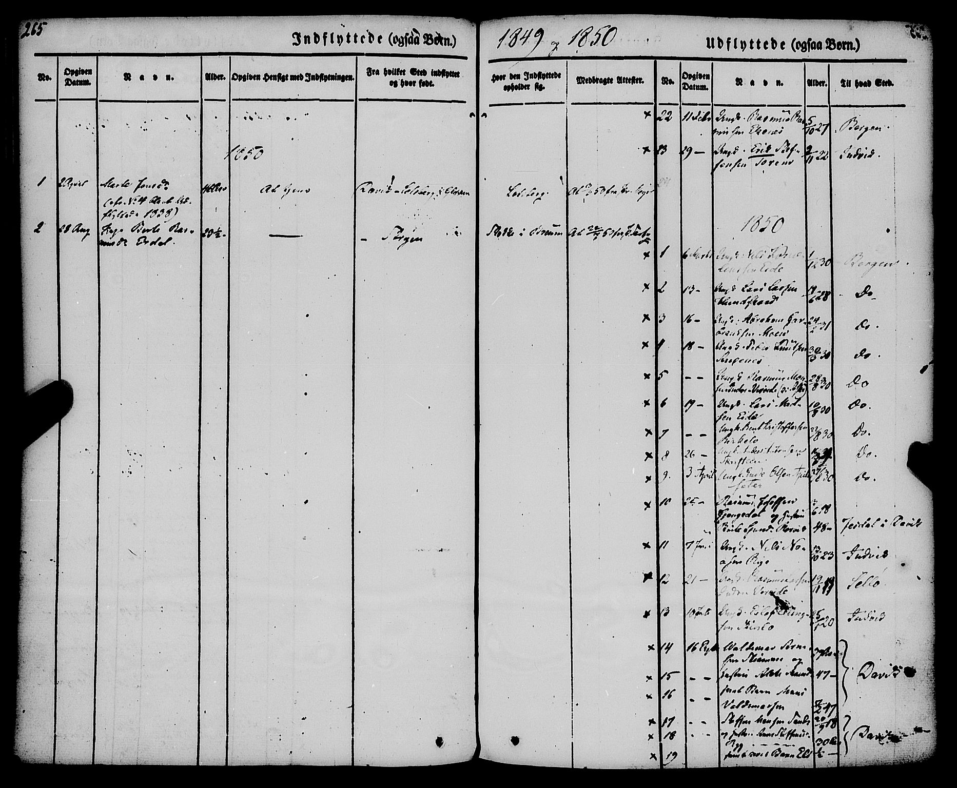 Gloppen sokneprestembete, AV/SAB-A-80101/H/Haa/Haaa/L0008: Parish register (official) no. A 8, 1837-1855, p. 265