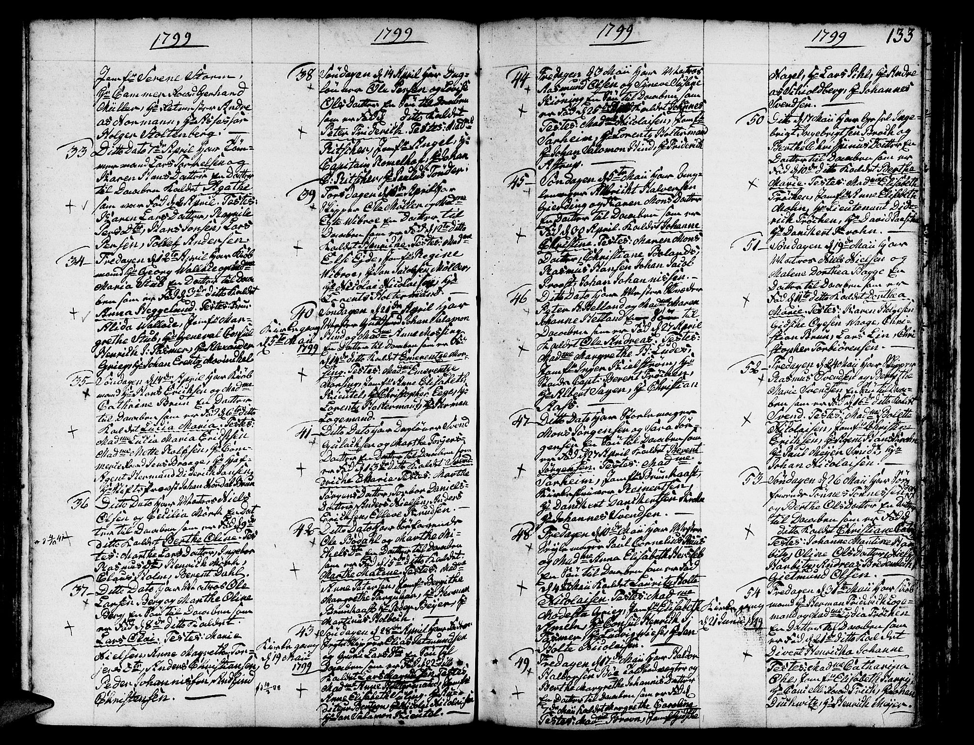 Nykirken Sokneprestembete, AV/SAB-A-77101/H/Haa/L0005: Parish register (official) no. A 5, 1775-1808, p. 133