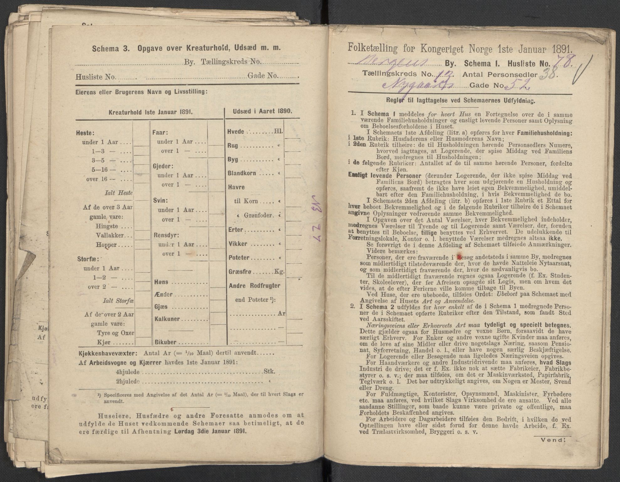 RA, 1891 Census for 1301 Bergen, 1891, p. 2155