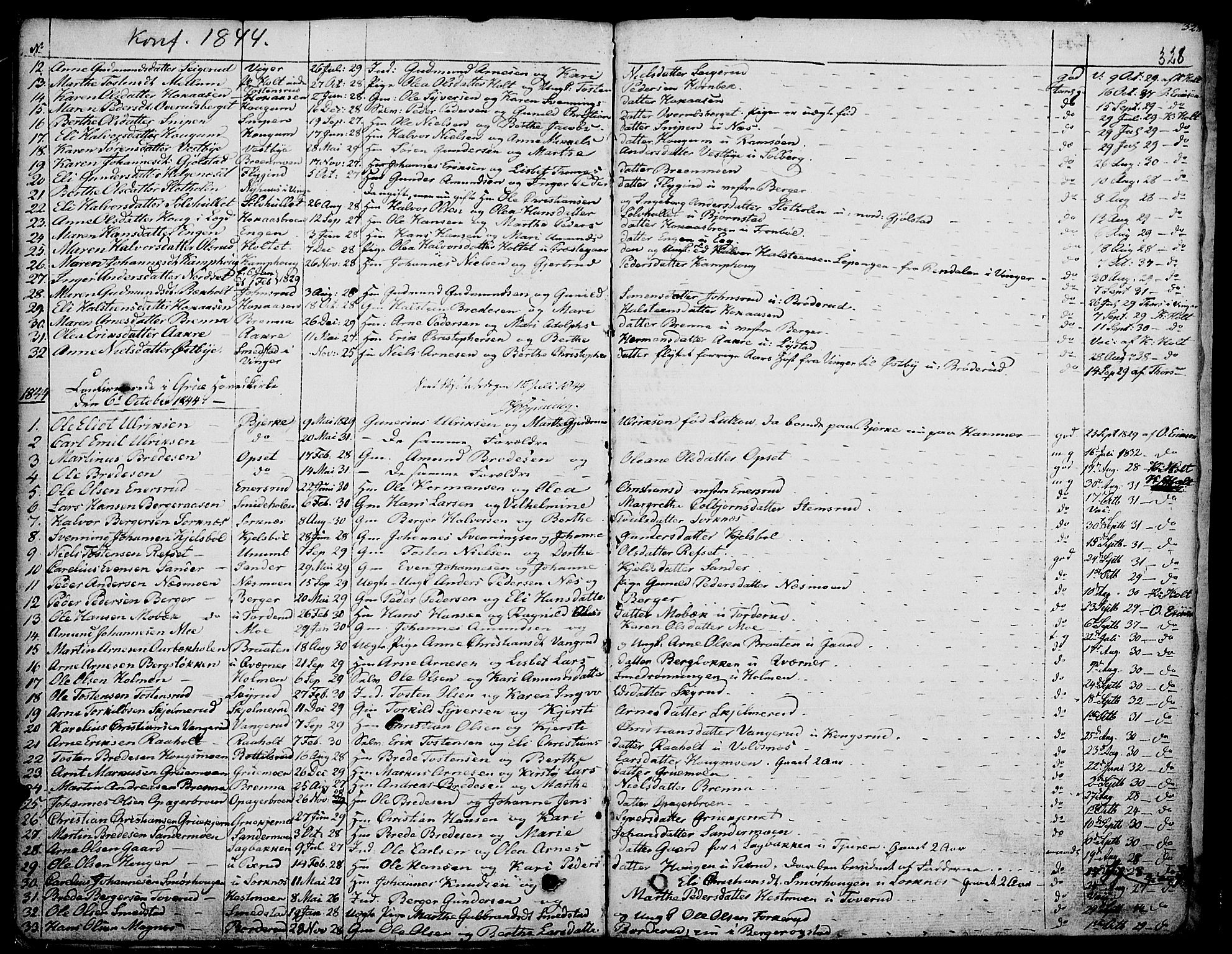 Grue prestekontor, AV/SAH-PREST-036/H/Ha/Haa/L0007: Parish register (official) no. 7, 1830-1847, p. 328